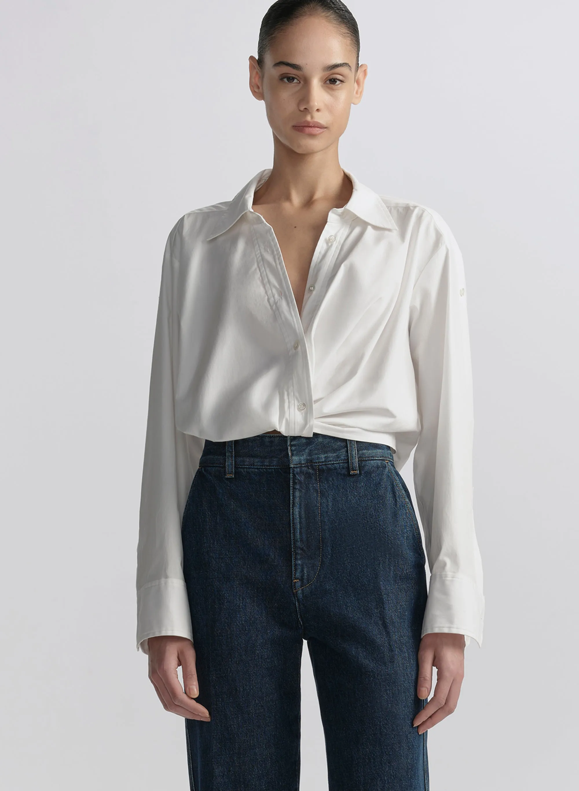 Leo Cropped Cotton Shirt sold by A.L.C.