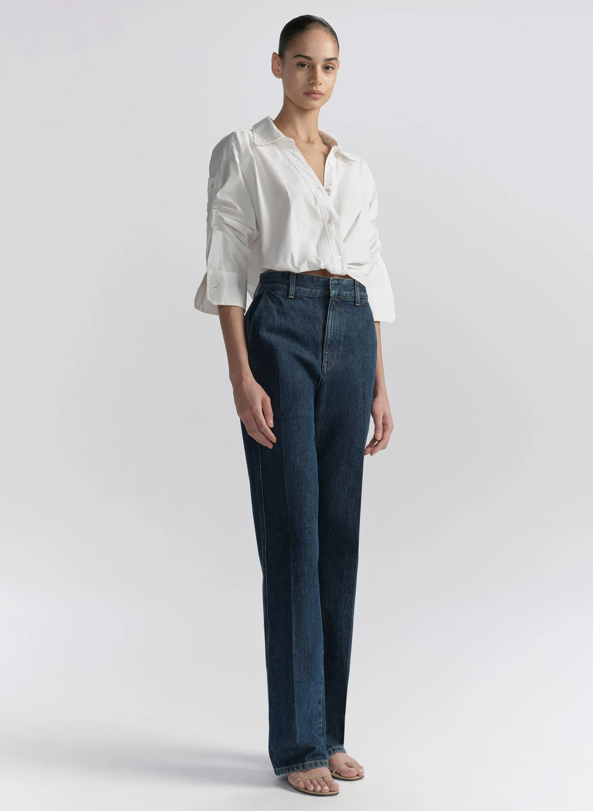 Leo Cropped Cotton Shirt sold by A.L.C. product image thumbnail 3