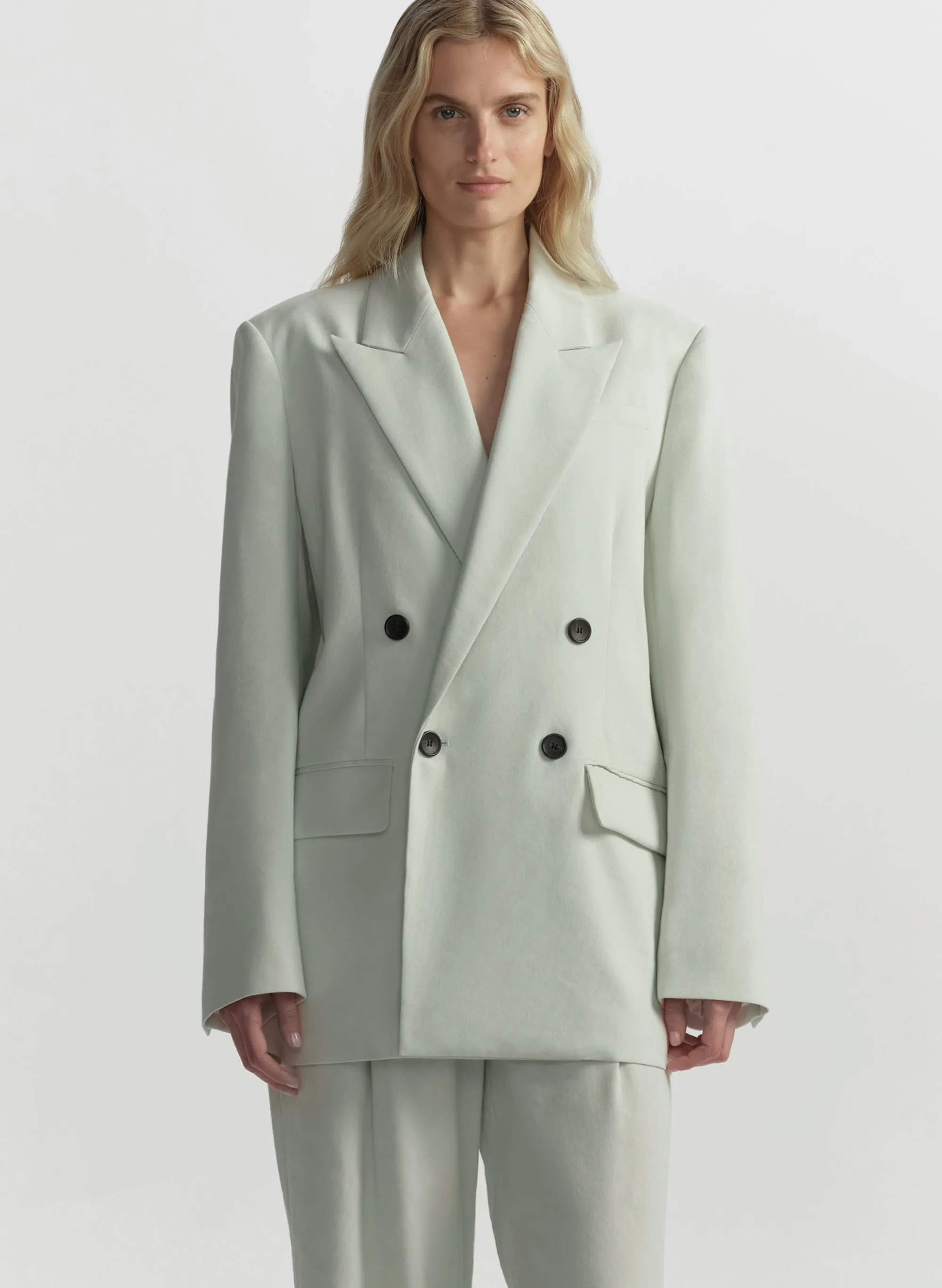 Calla Oversized Tailored Linen Jacket sold by A.L.C.