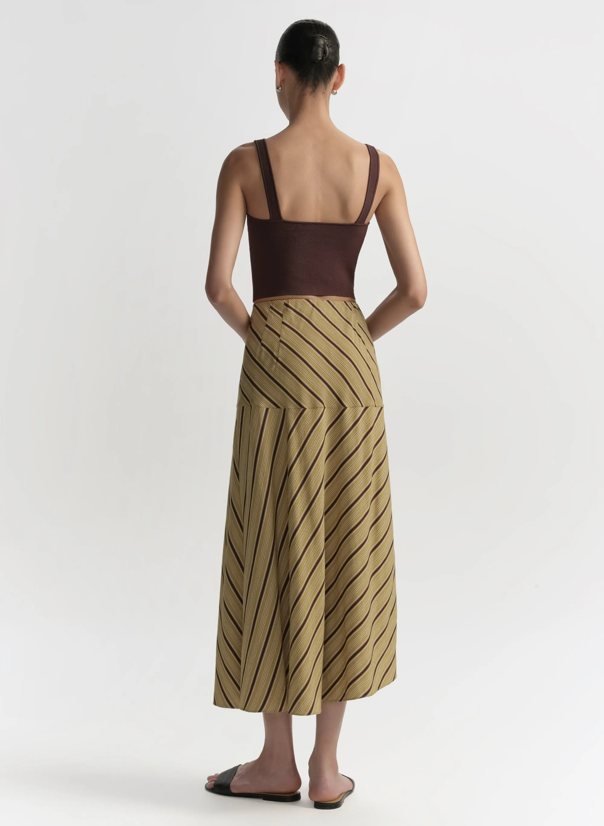 Kara Striped Midi Skirt sold by A.L.C. product image thumbnail 5