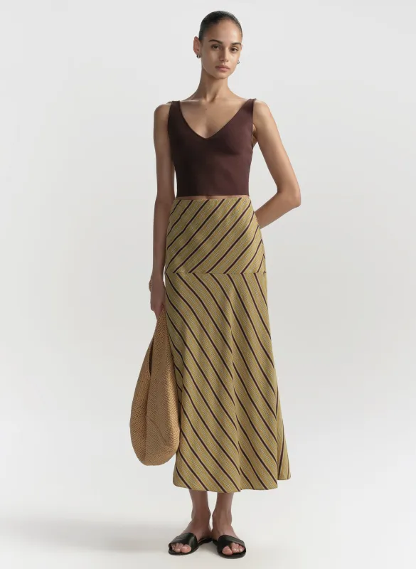 Kara Striped Midi Skirt made by A.L.C.