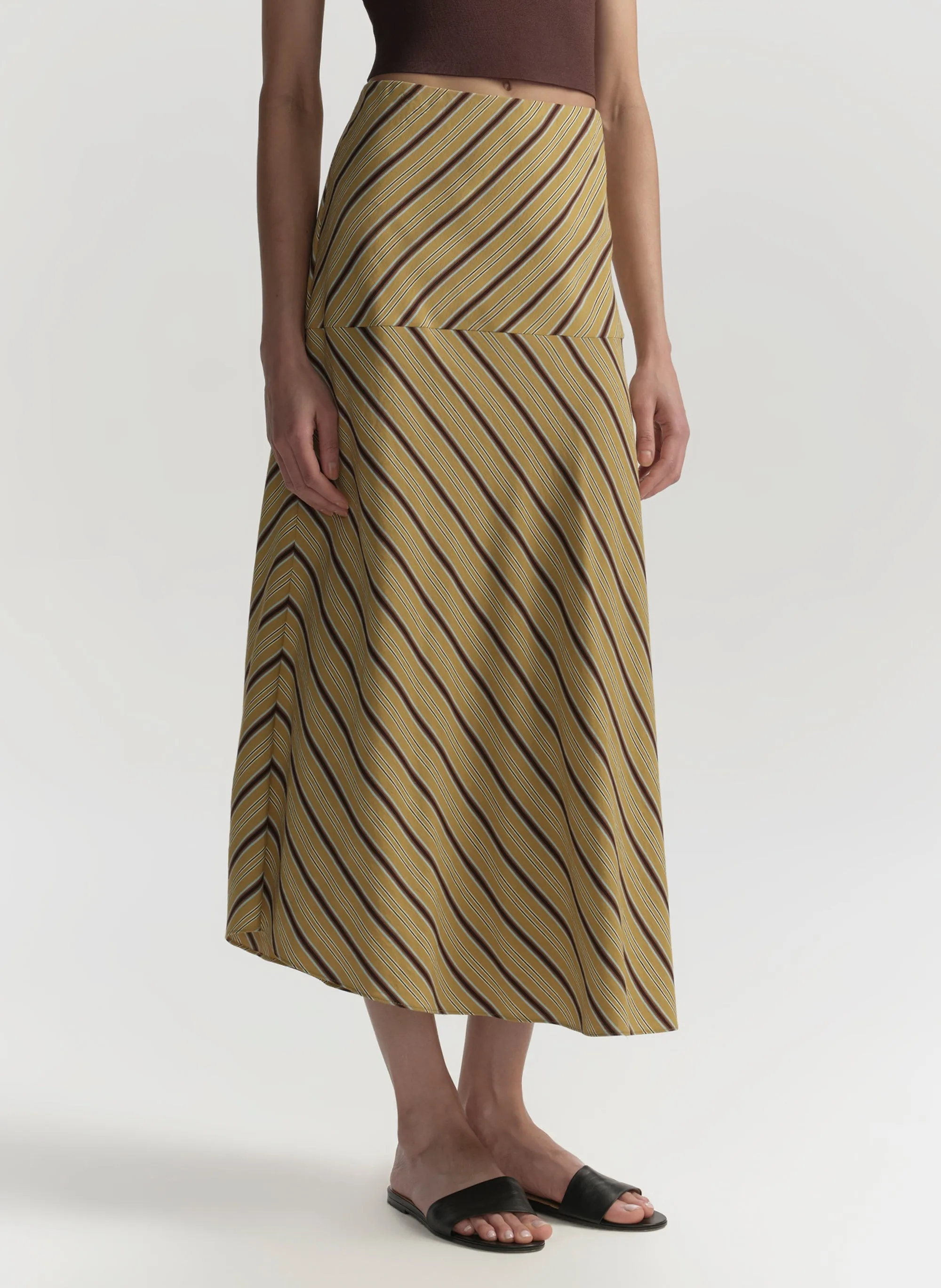 Kara Striped Midi Skirt sold by A.L.C. product image thumbnail 3
