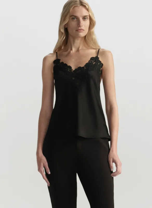 Hana Satin And Lace Camisole Top made by A.L.C.