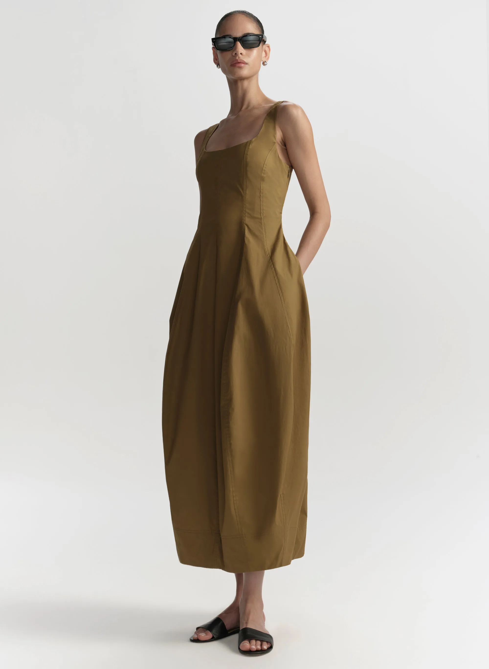 Veda Stretch Cotton Midi Dress sold by A.L.C. product image thumbnail 4