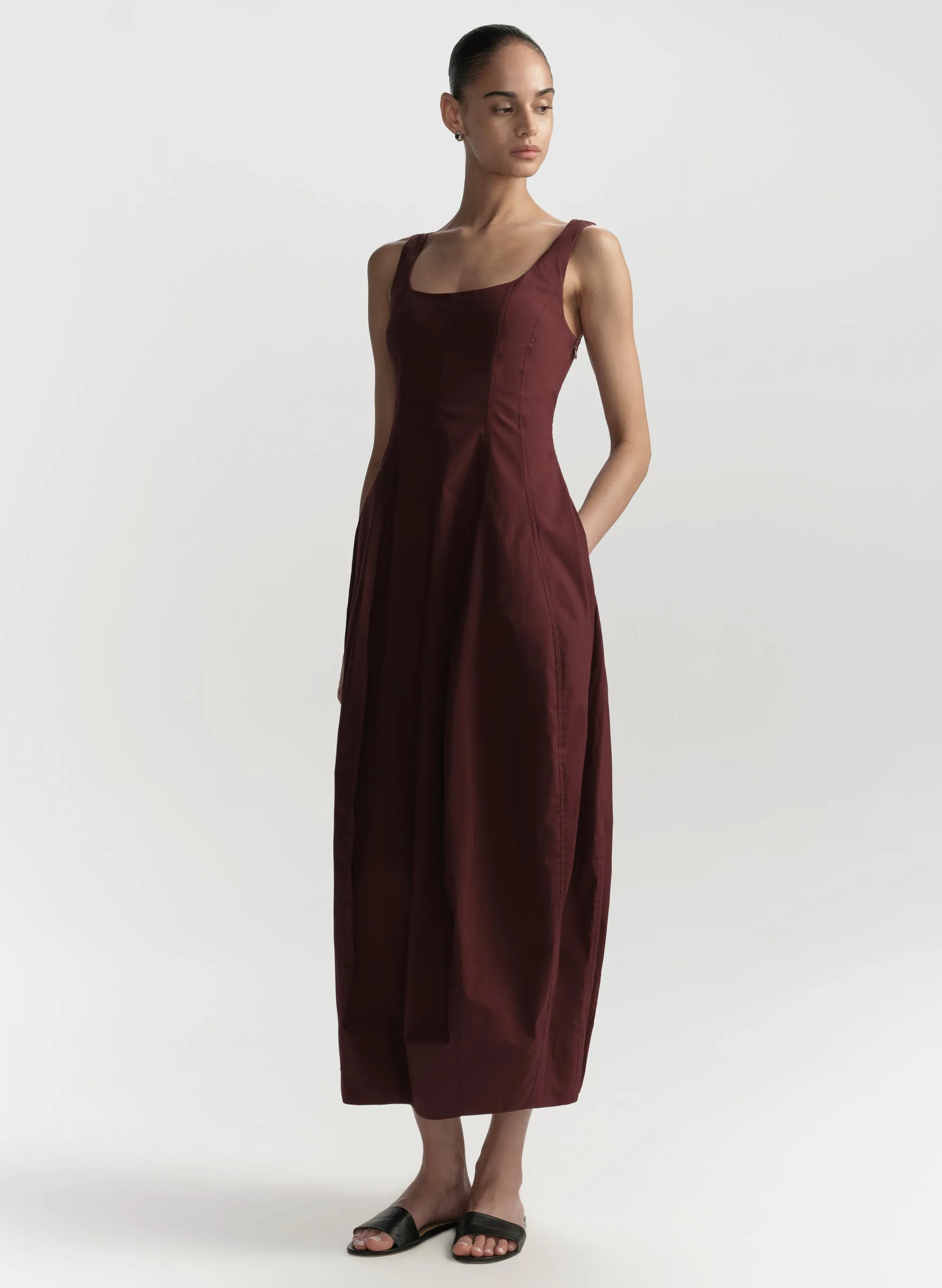 Veda Stretch Cotton Midi Dress sold by A.L.C. product image thumbnail 5
