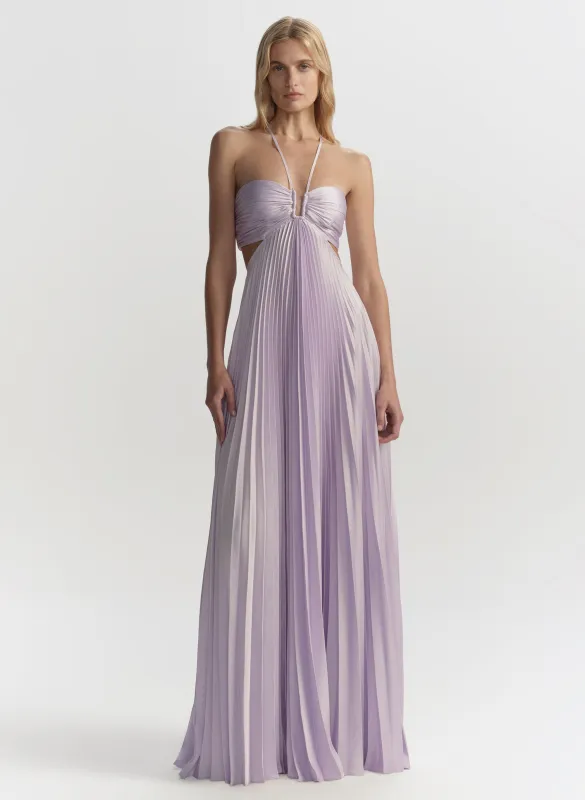 Moira Satin Pleated Maxi Dress made by A.L.C.