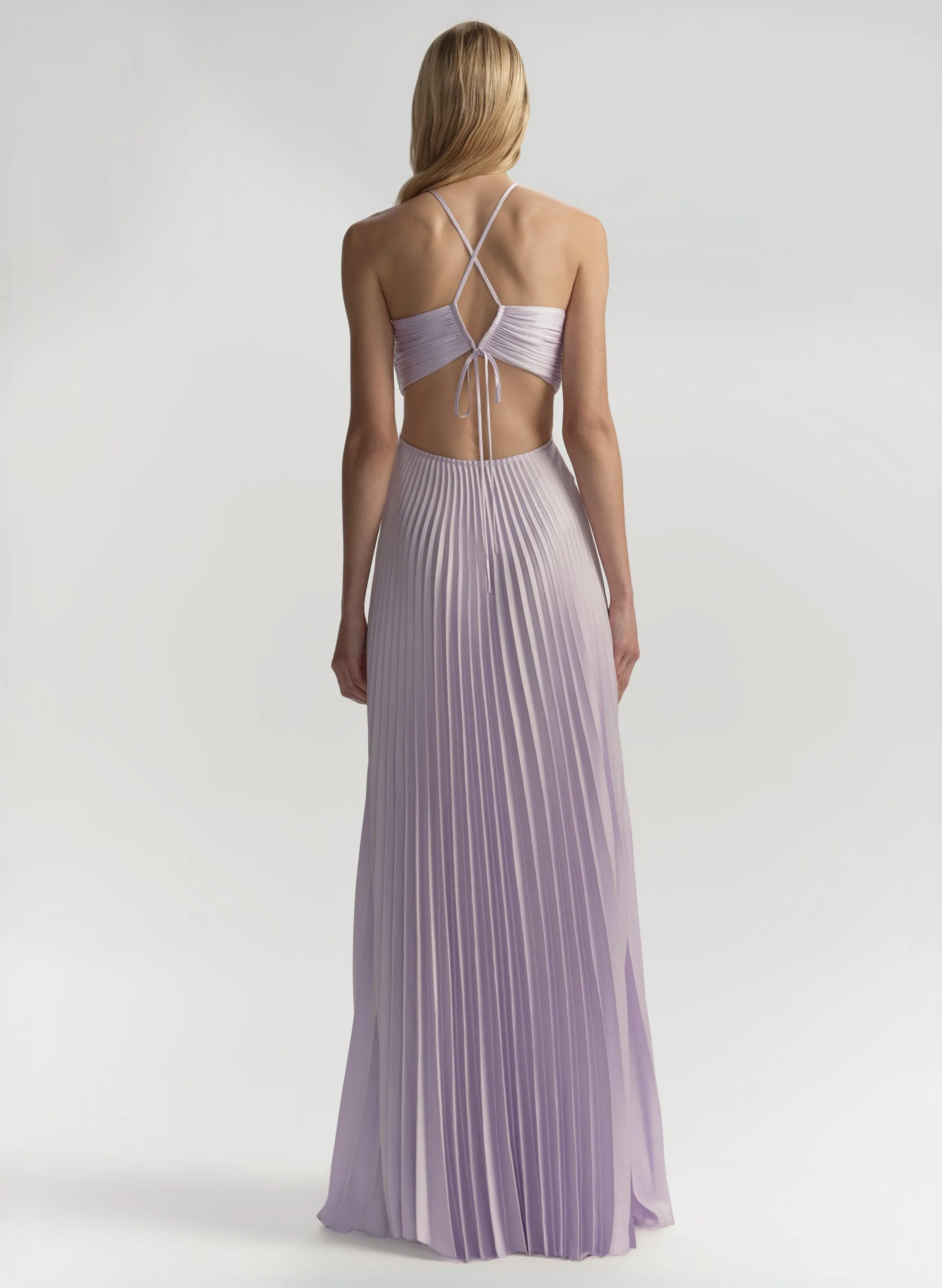 Moira Satin Pleated Maxi Dress sold by A.L.C. product image thumbnail 5