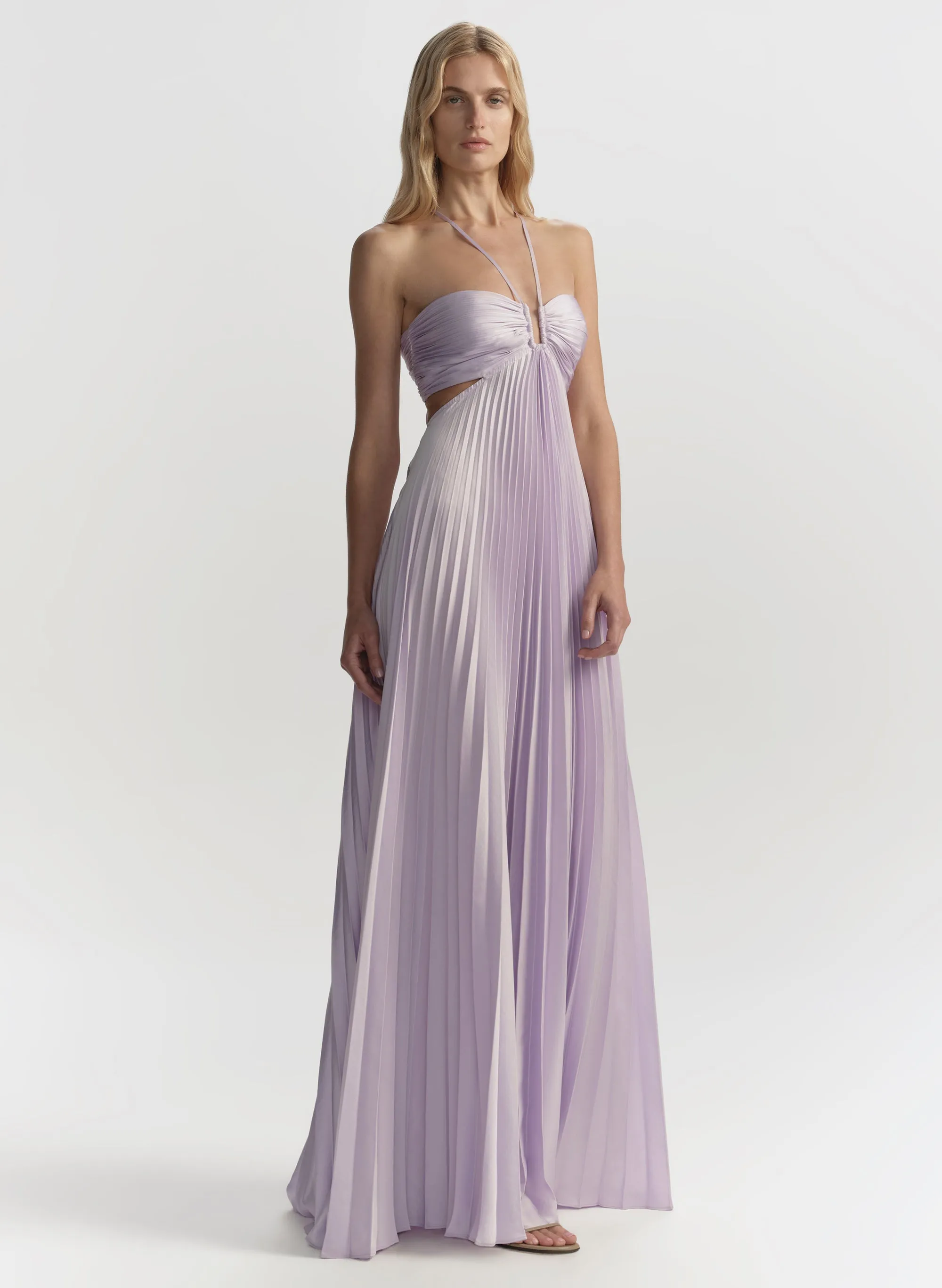 Moira Satin Pleated Maxi Dress sold by A.L.C. product image thumbnail 3