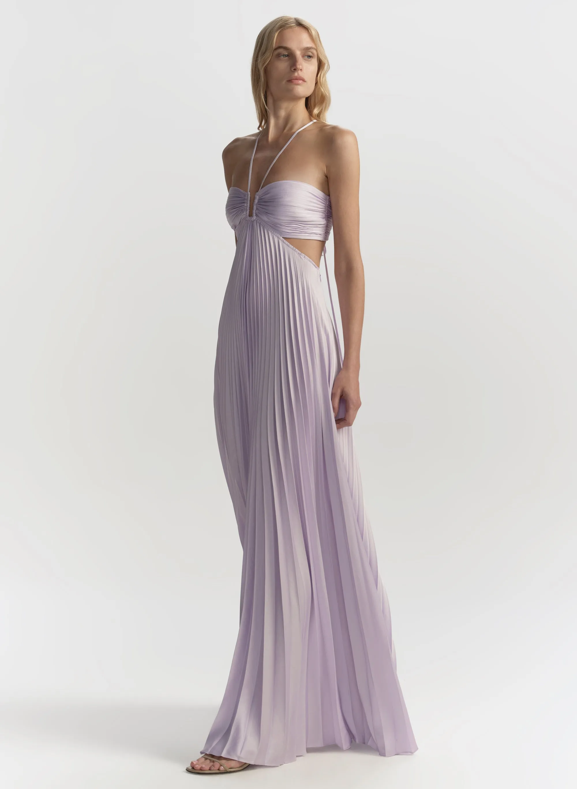 Moira Satin Pleated Maxi Dress sold by A.L.C. product image thumbnail 4