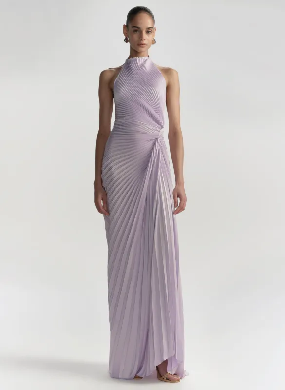 Romy Pleated Satin Gown made by A.L.C.