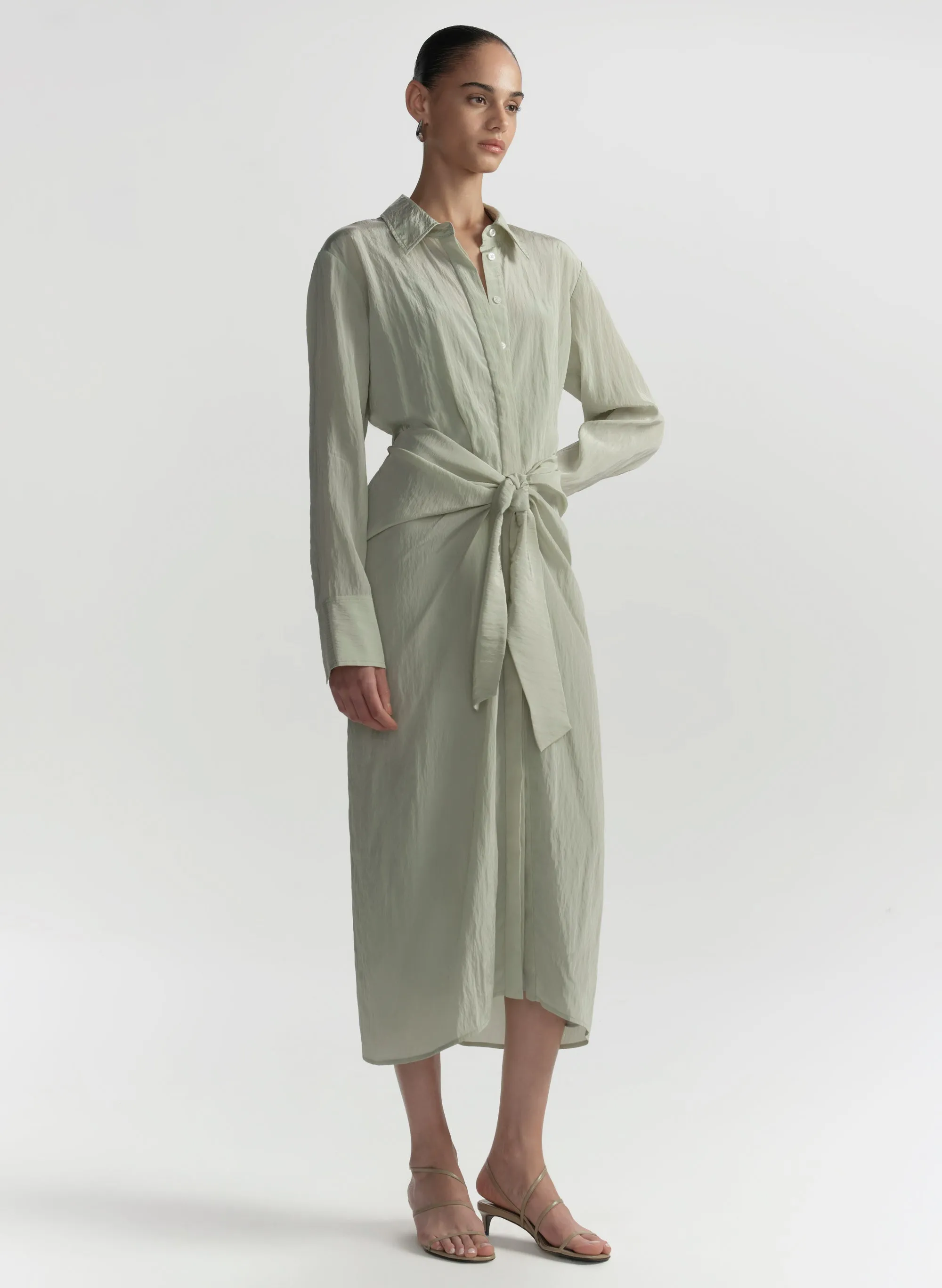 Mila Washed Taffeta Midi Shirtdress sold by A.L.C. product image thumbnail 4