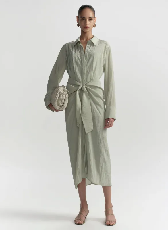 Mila Washed Taffeta Midi Shirtdress made by A.L.C.