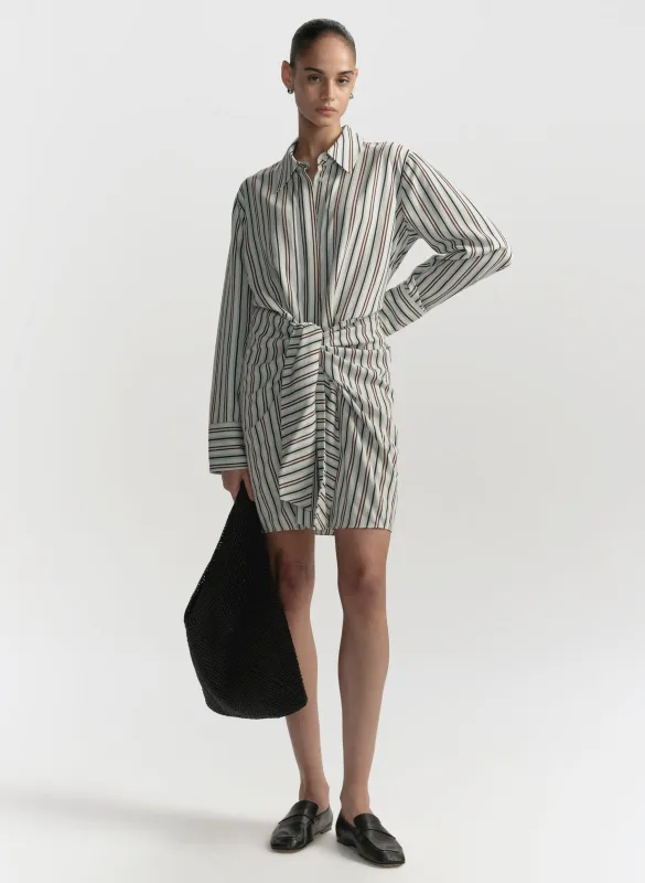Mia Striped Mini Shirtdress made by A.L.C.