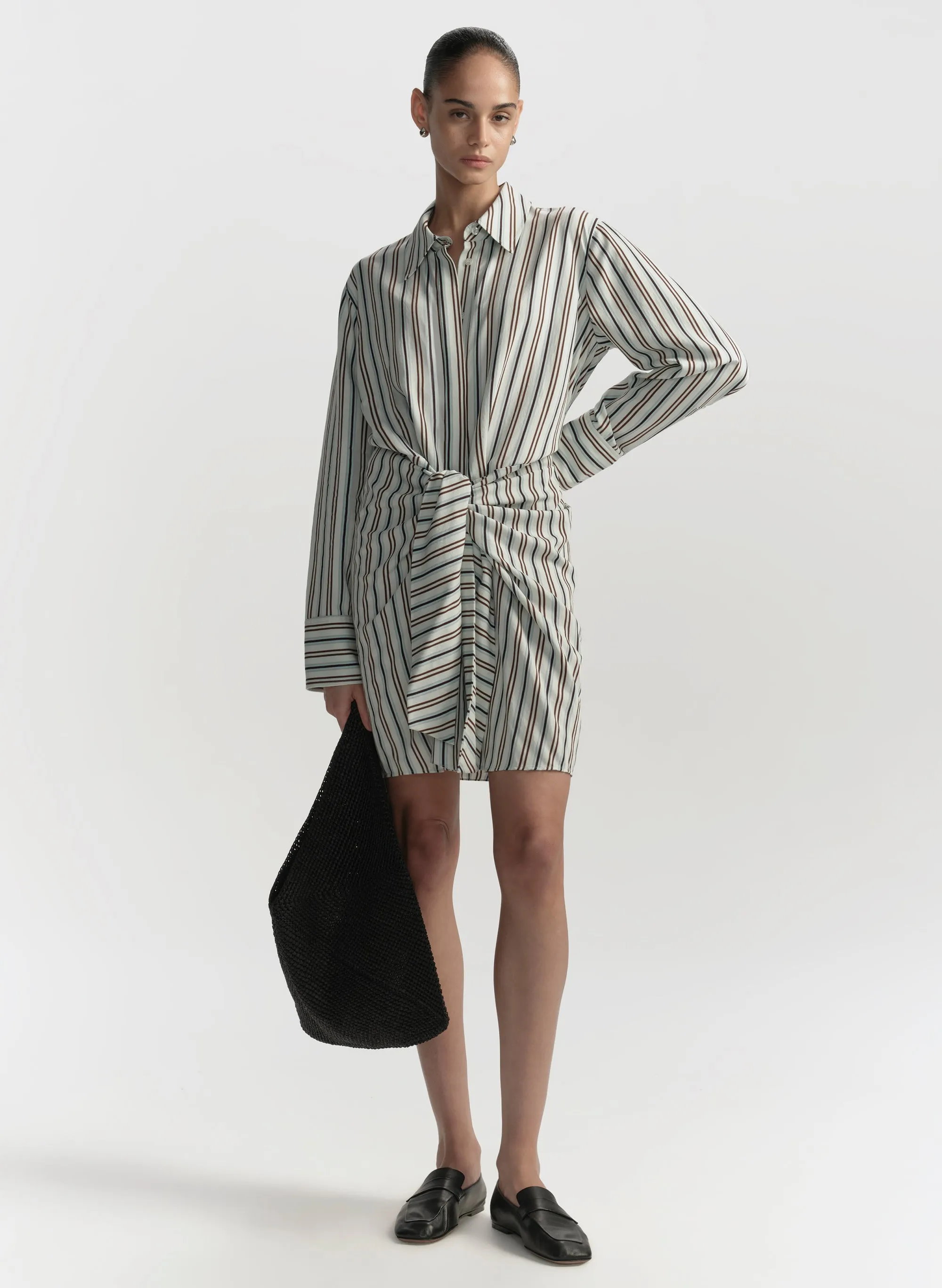 Mia Striped Mini Shirtdress sold by A.L.C.