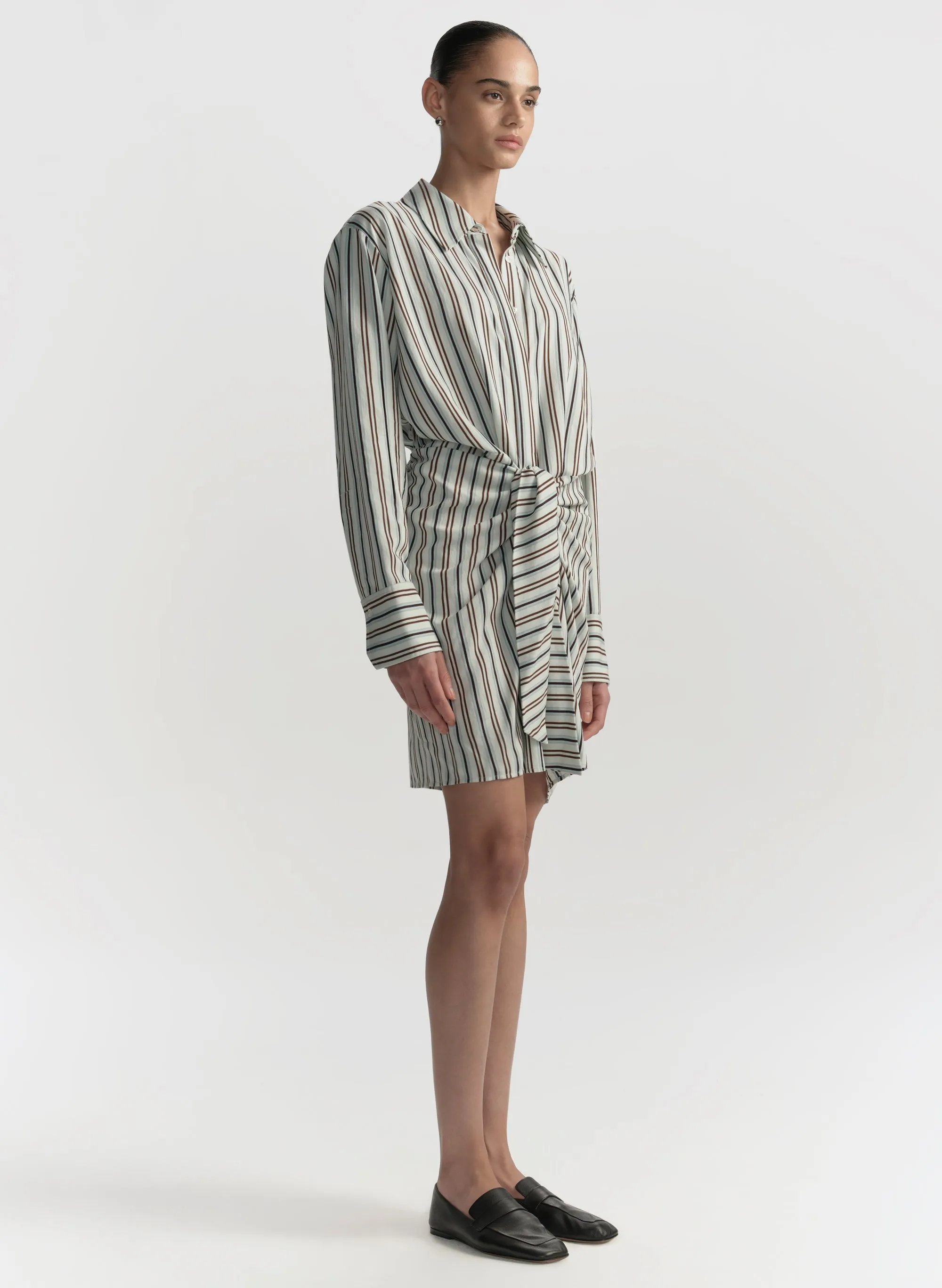 Mia Striped Mini Shirtdress sold by A.L.C. product image thumbnail 3