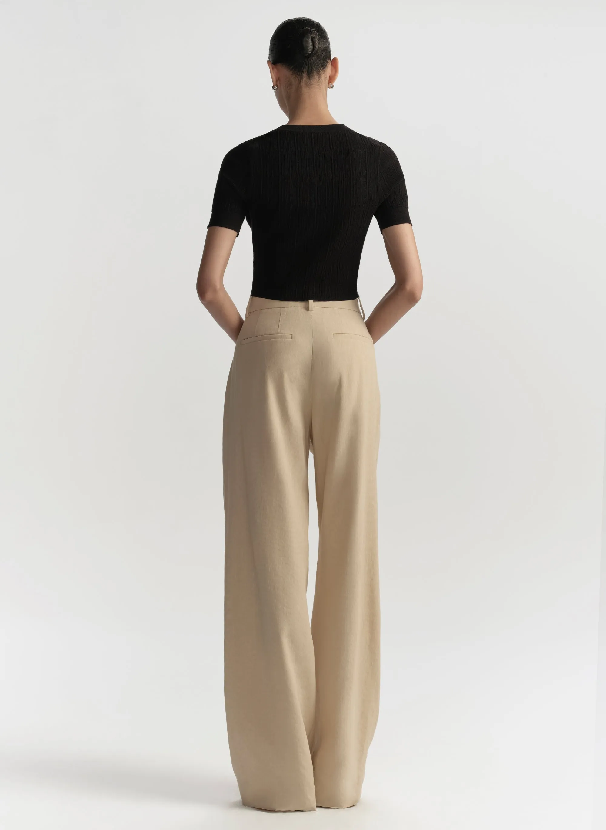 Lottie Fine Cotton Cropped Cardigan sold by A.L.C. product image thumbnail 5