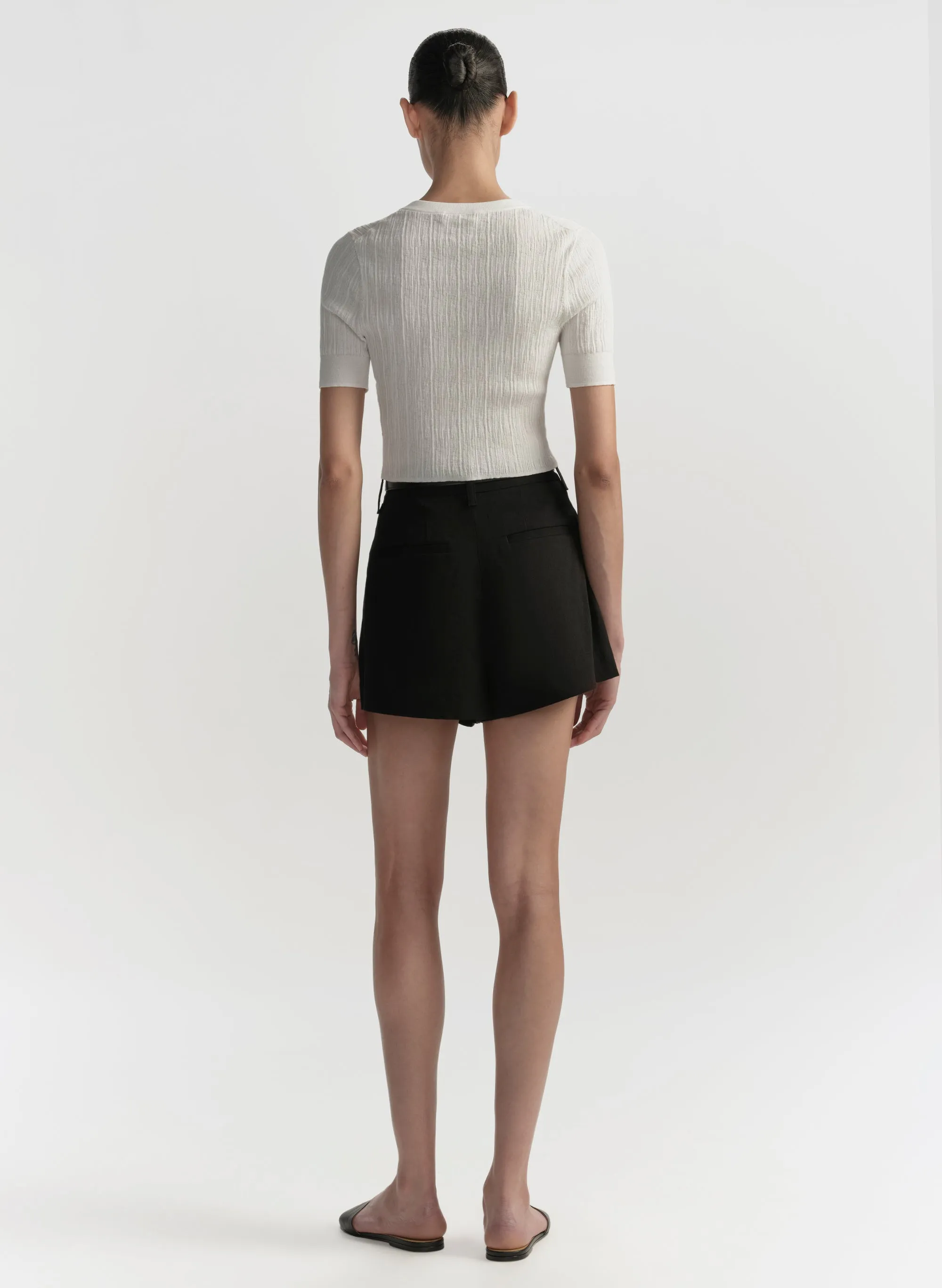 Lottie Fine Cotton Cropped Cardigan sold by A.L.C. product image thumbnail 5