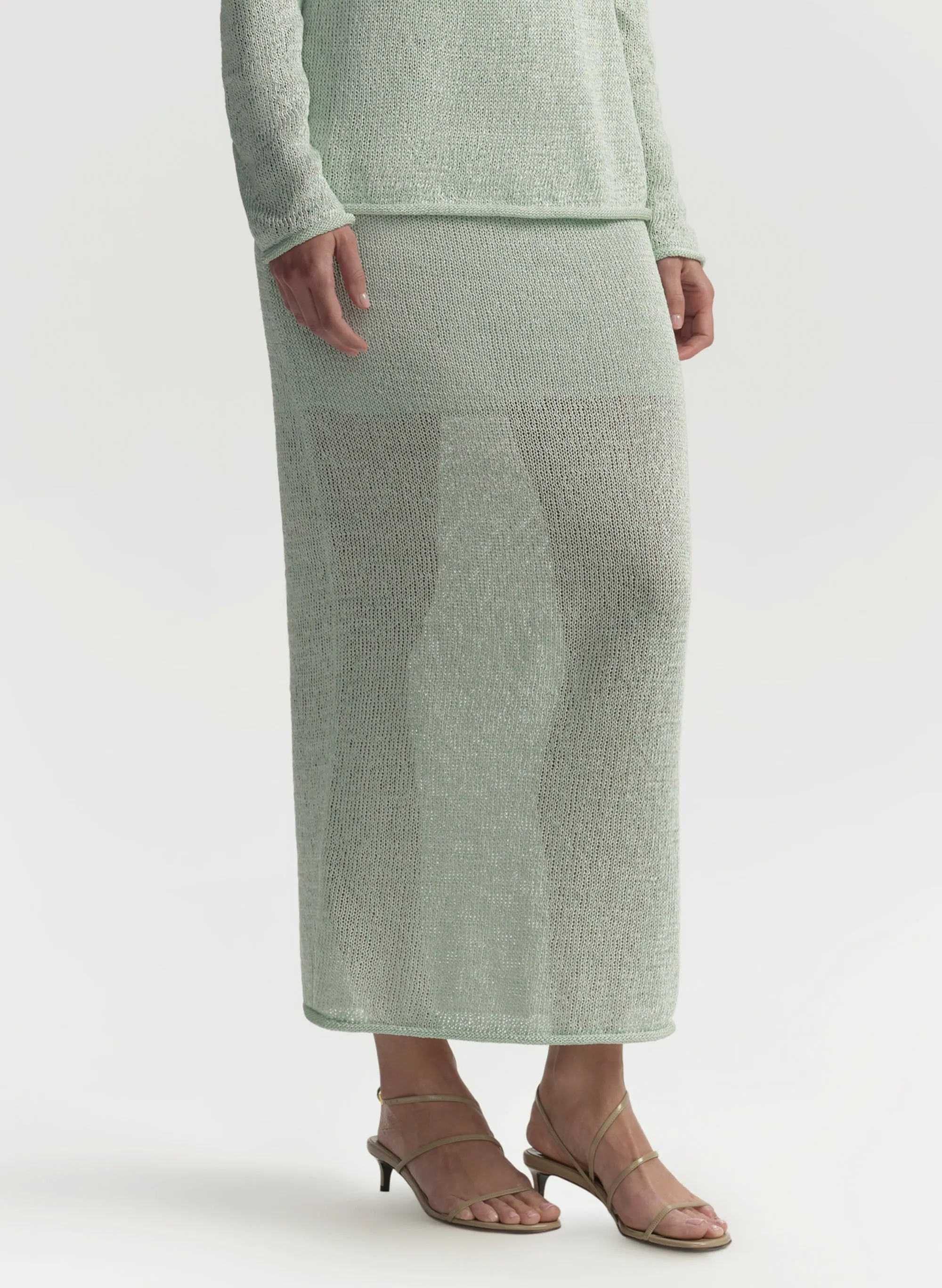 Loren Open Knit Midi Skirt sold by A.L.C. product image thumbnail 3