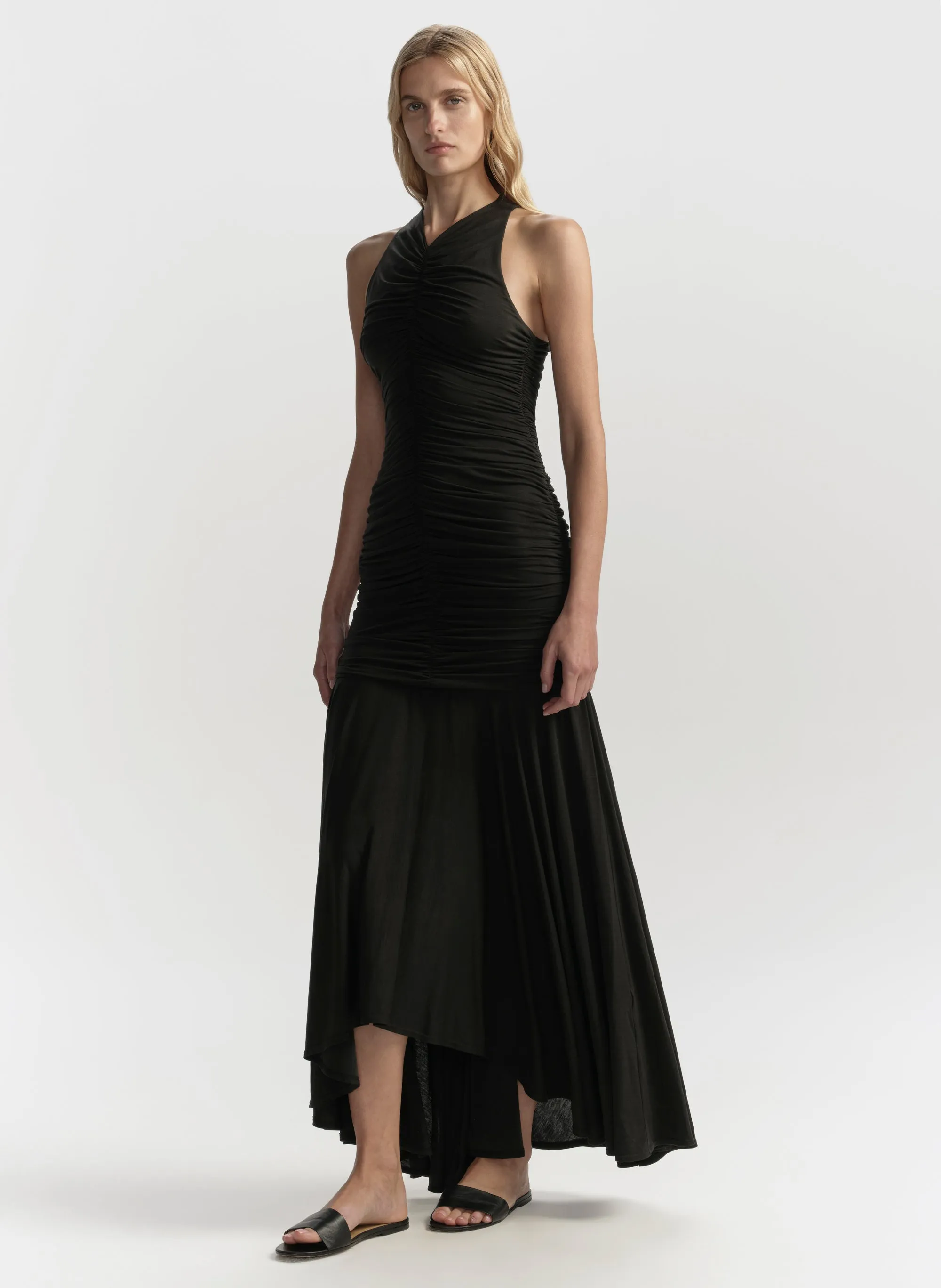 Ayla Ruched Knit Midi Dress sold by A.L.C. product image thumbnail 4