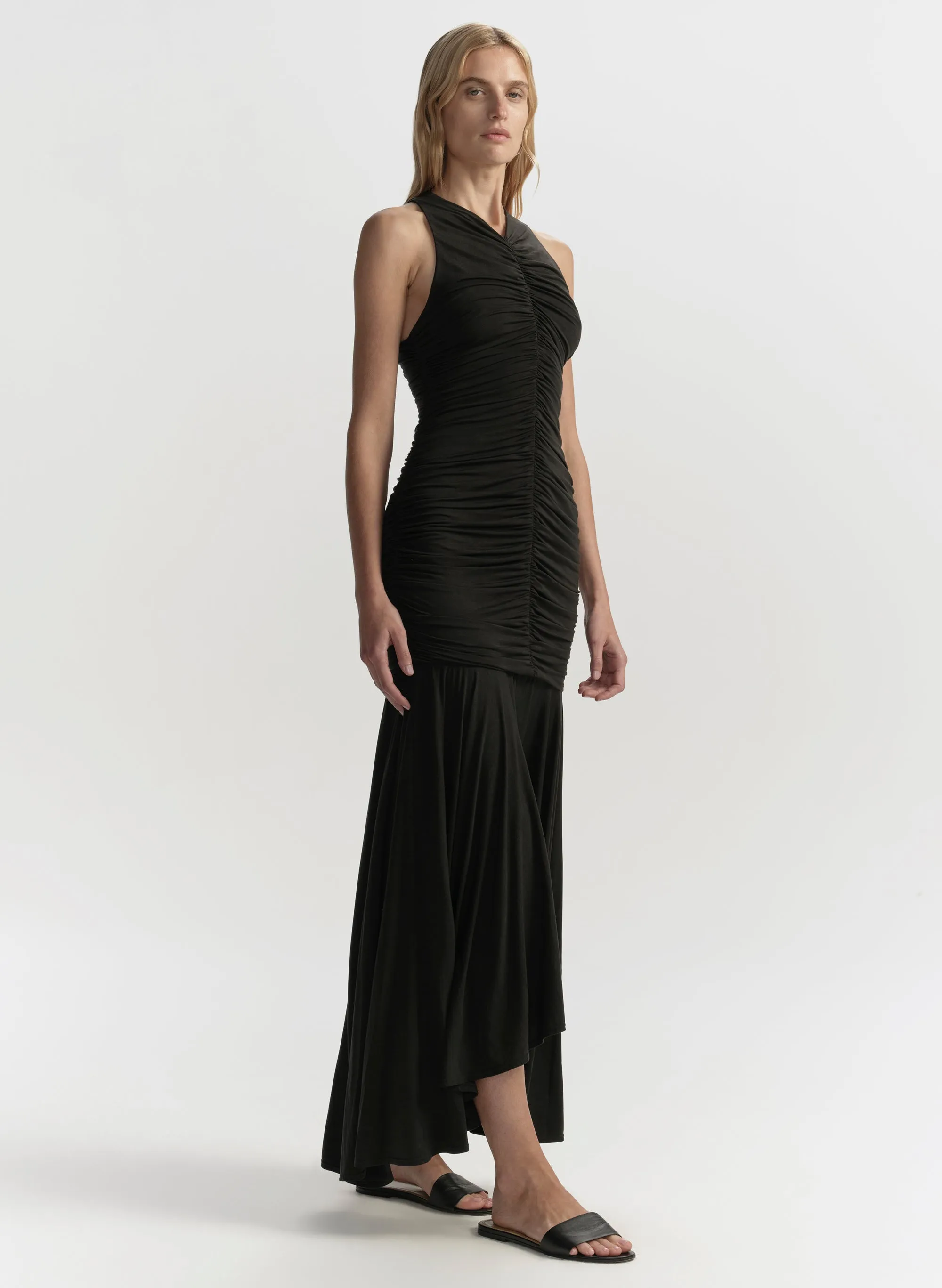 Ayla Ruched Knit Midi Dress sold by A.L.C. product image thumbnail 3