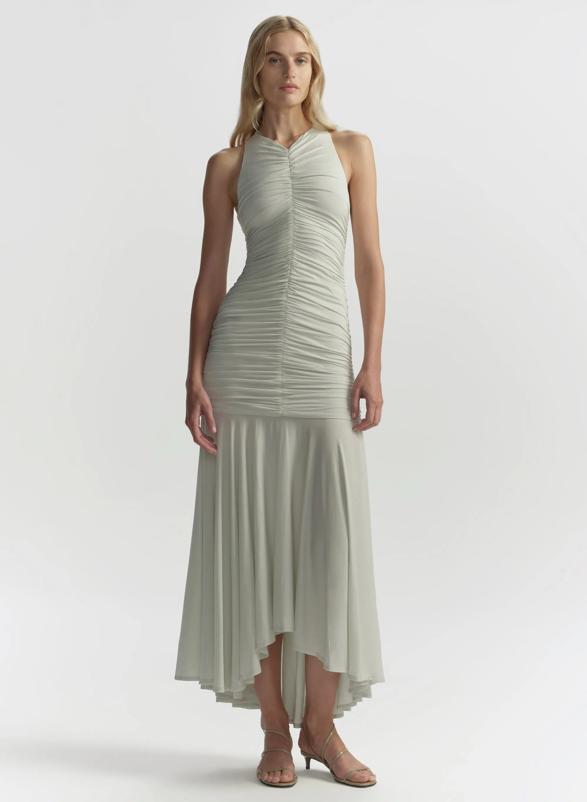 Ayla Ruched Knit Midi Dress sold by A.L.C.
