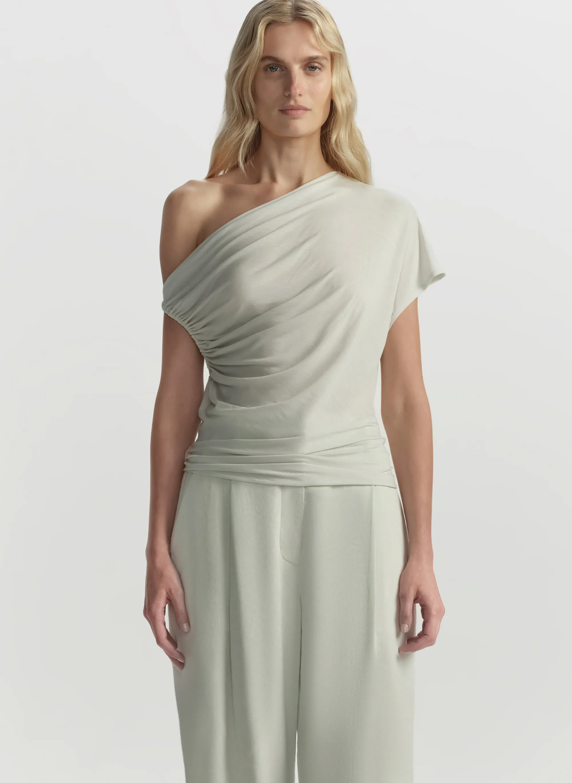 Halle One Shoulder Tee sold by A.L.C.