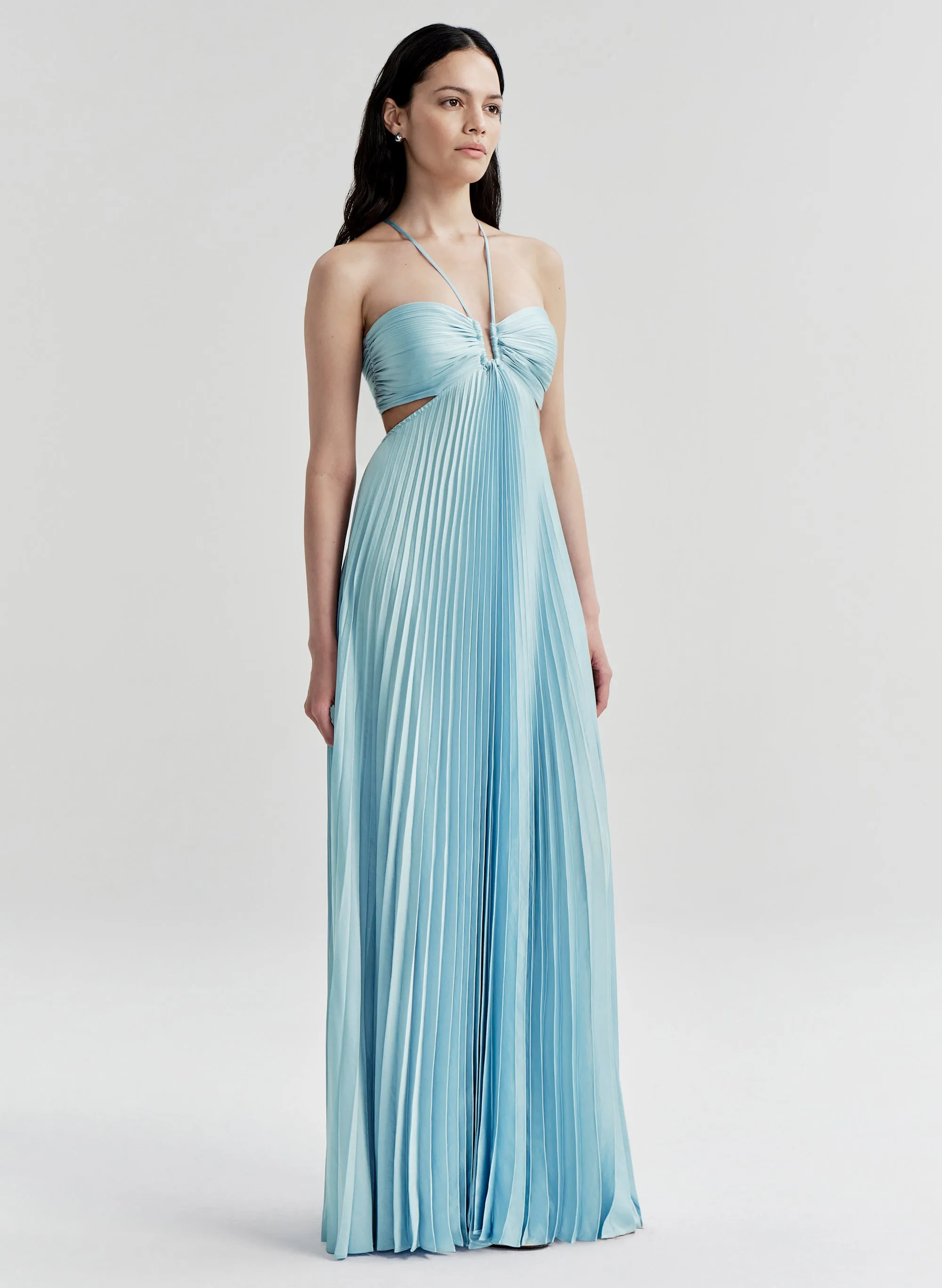 Moira Satin Pleated Maxi Dress sold by A.L.C. product image thumbnail 3