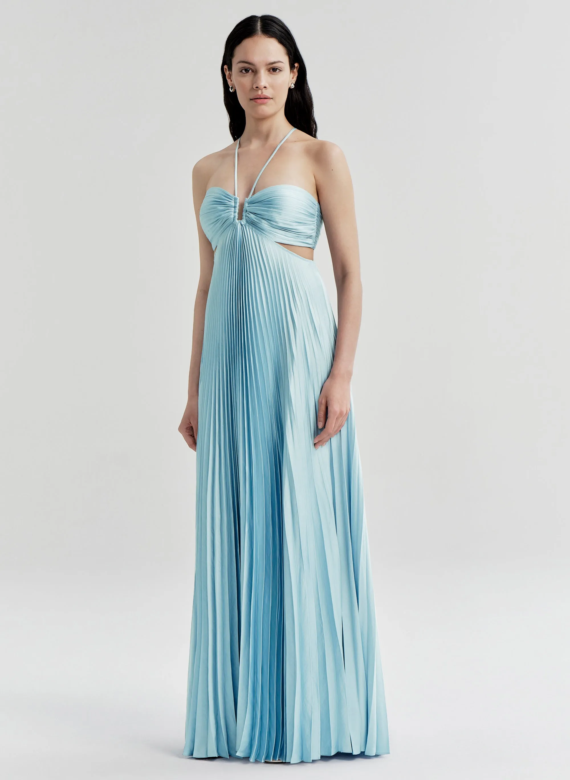 Moira Satin Pleated Maxi Dress sold by A.L.C. product image thumbnail 4