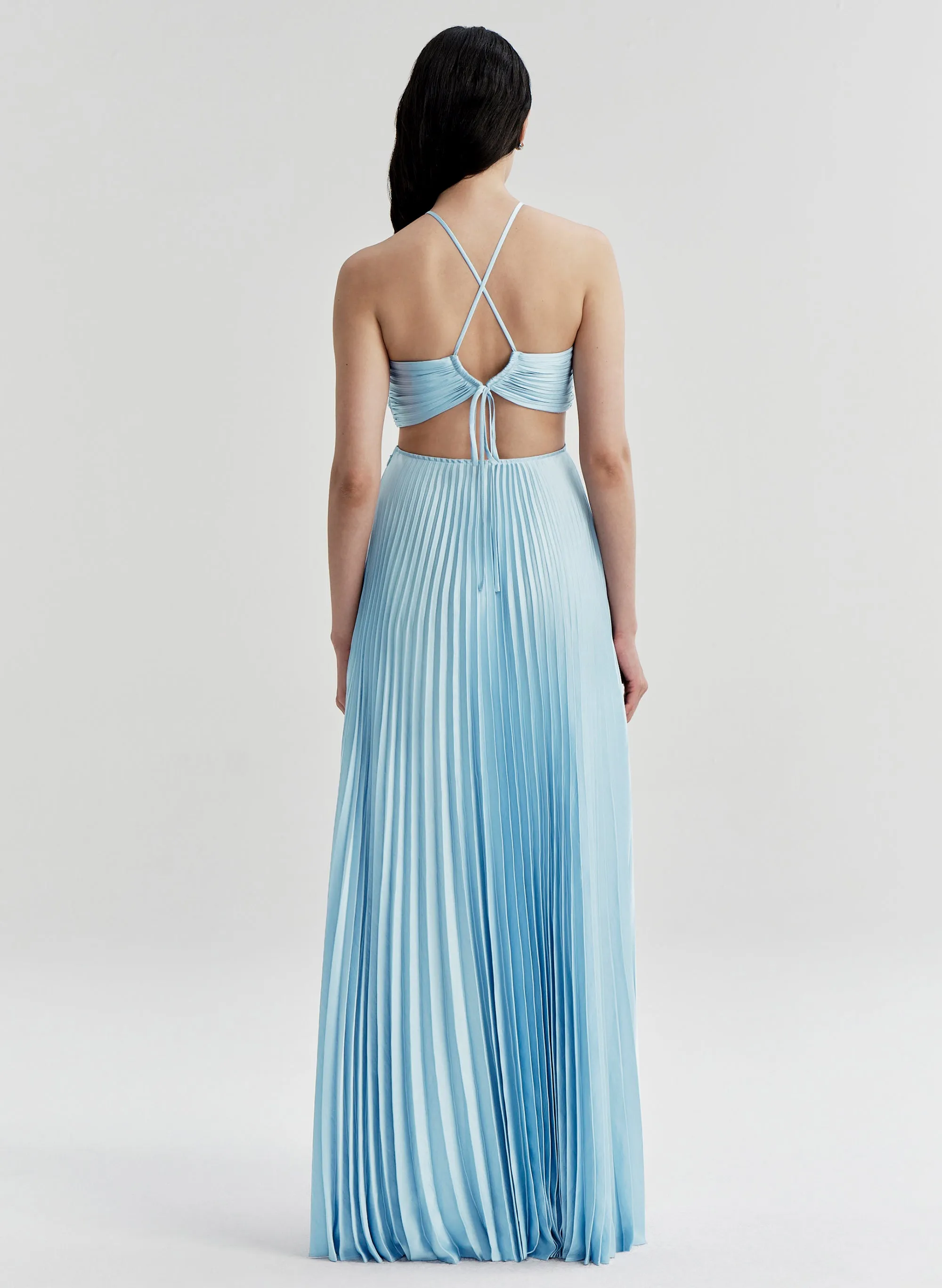 Moira Satin Pleated Maxi Dress sold by A.L.C. product image thumbnail 5