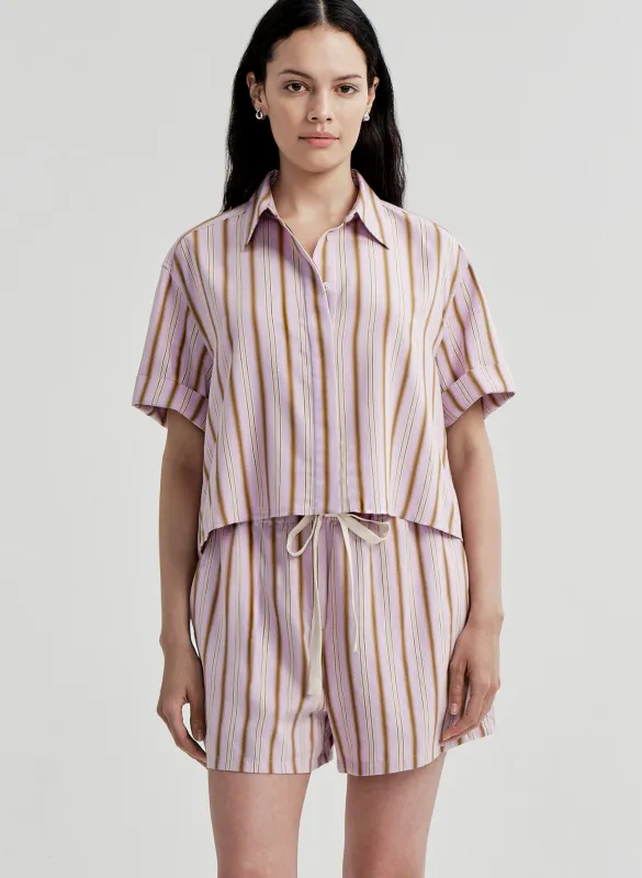Mel Short Sleeve Striped Top made by A.L.C.