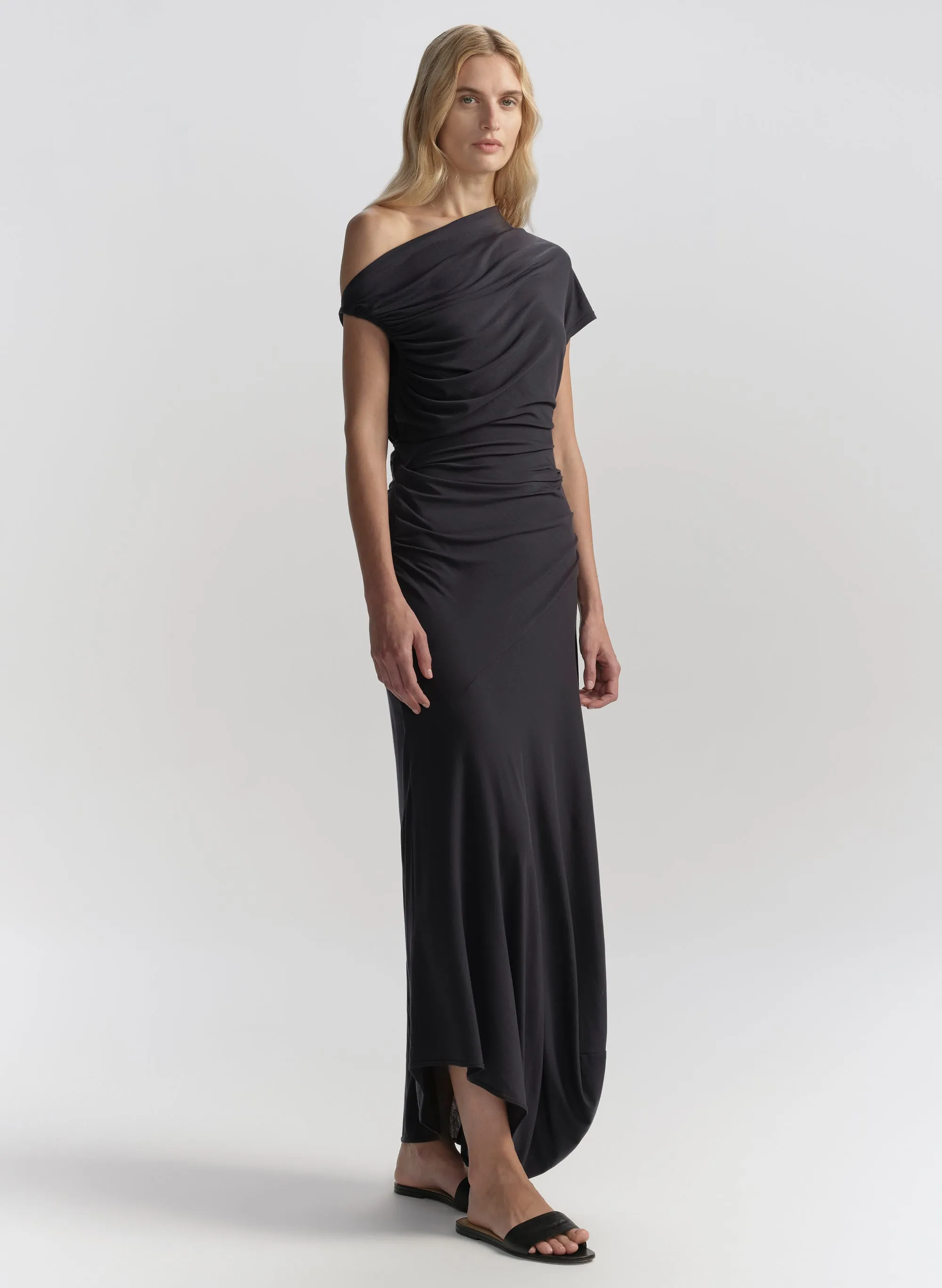 Halle One Shoulder Jersey Midi Dress sold by A.L.C. product image thumbnail 3