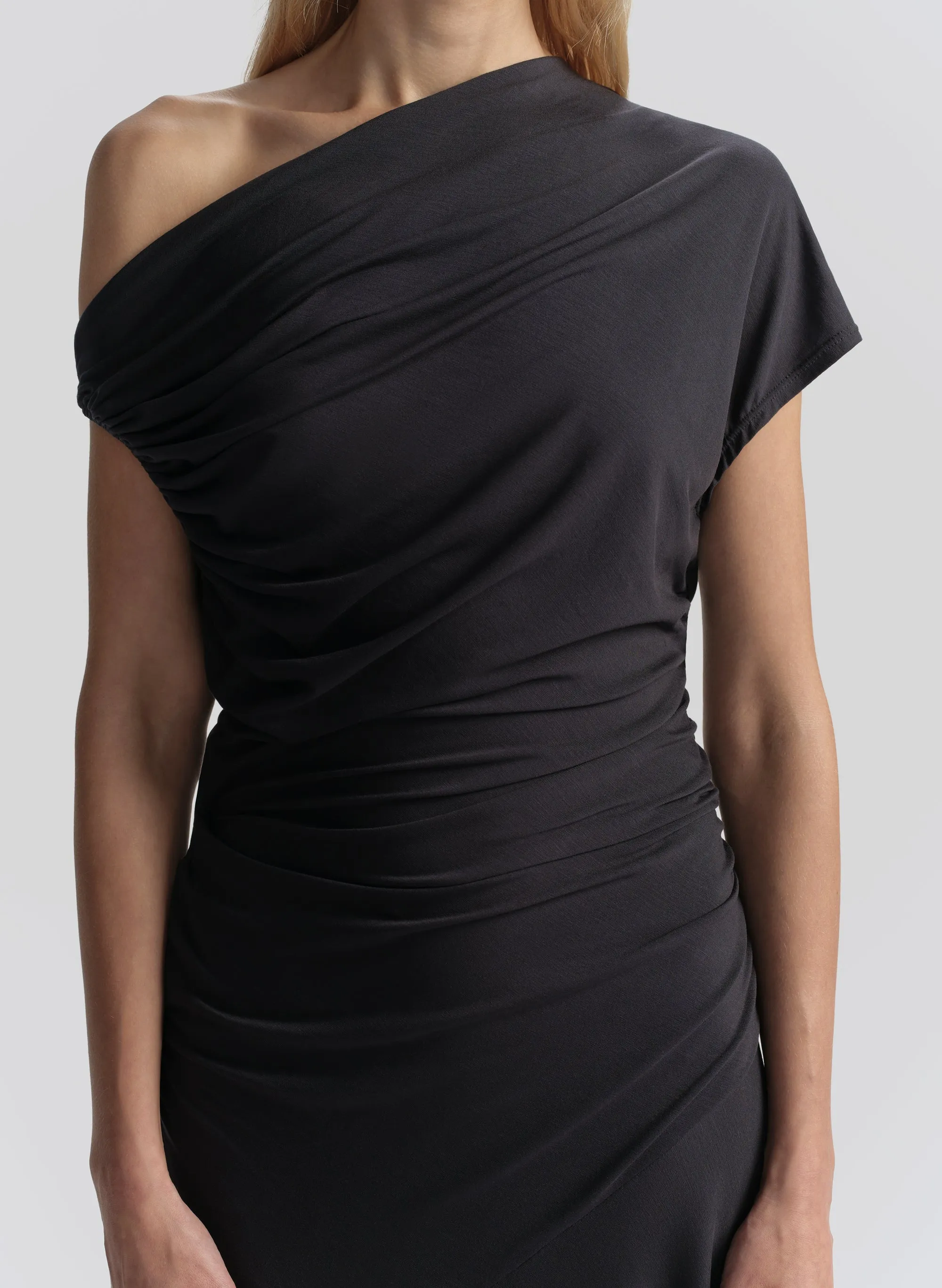 Halle One Shoulder Jersey Midi Dress sold by A.L.C. product image thumbnail 2
