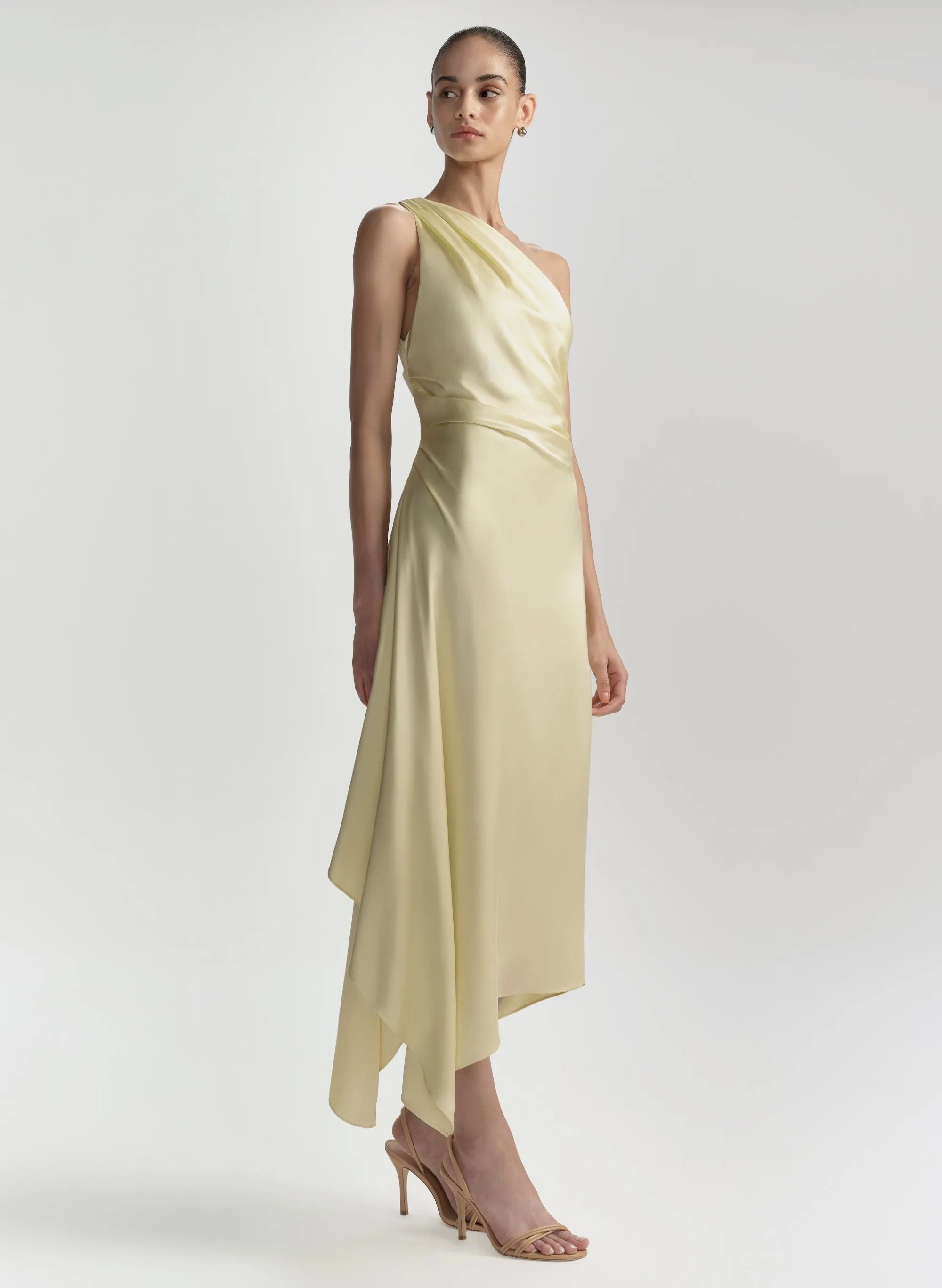 Lyn Satin One Shoulder Midi Dress sold by A.L.C. product image thumbnail 3