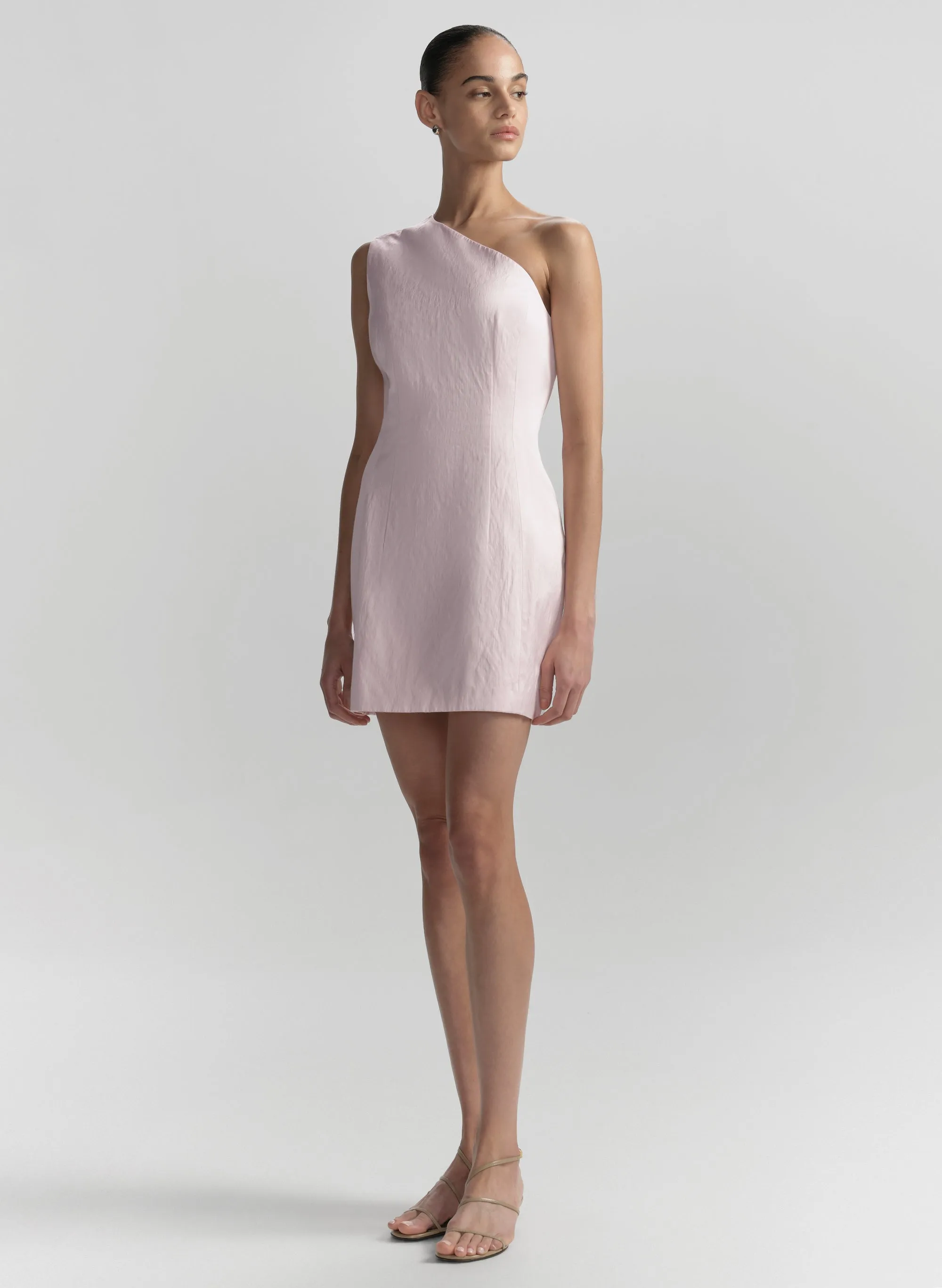 Naya One Shoulder Satin Mini Dress sold by A.L.C. product image thumbnail 4