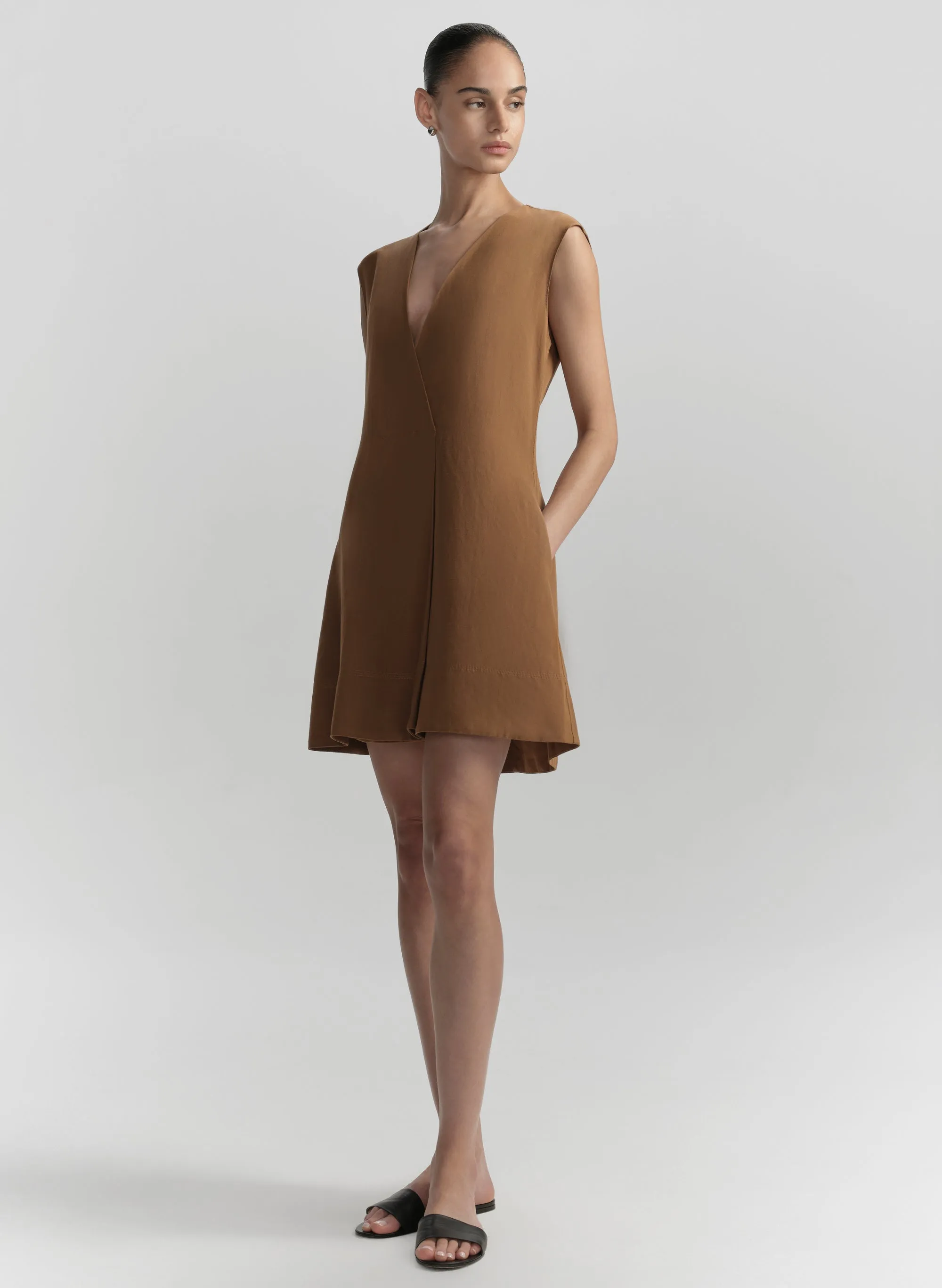 Wade Relaxed Linen Mini Dress sold by A.L.C. product image thumbnail 4