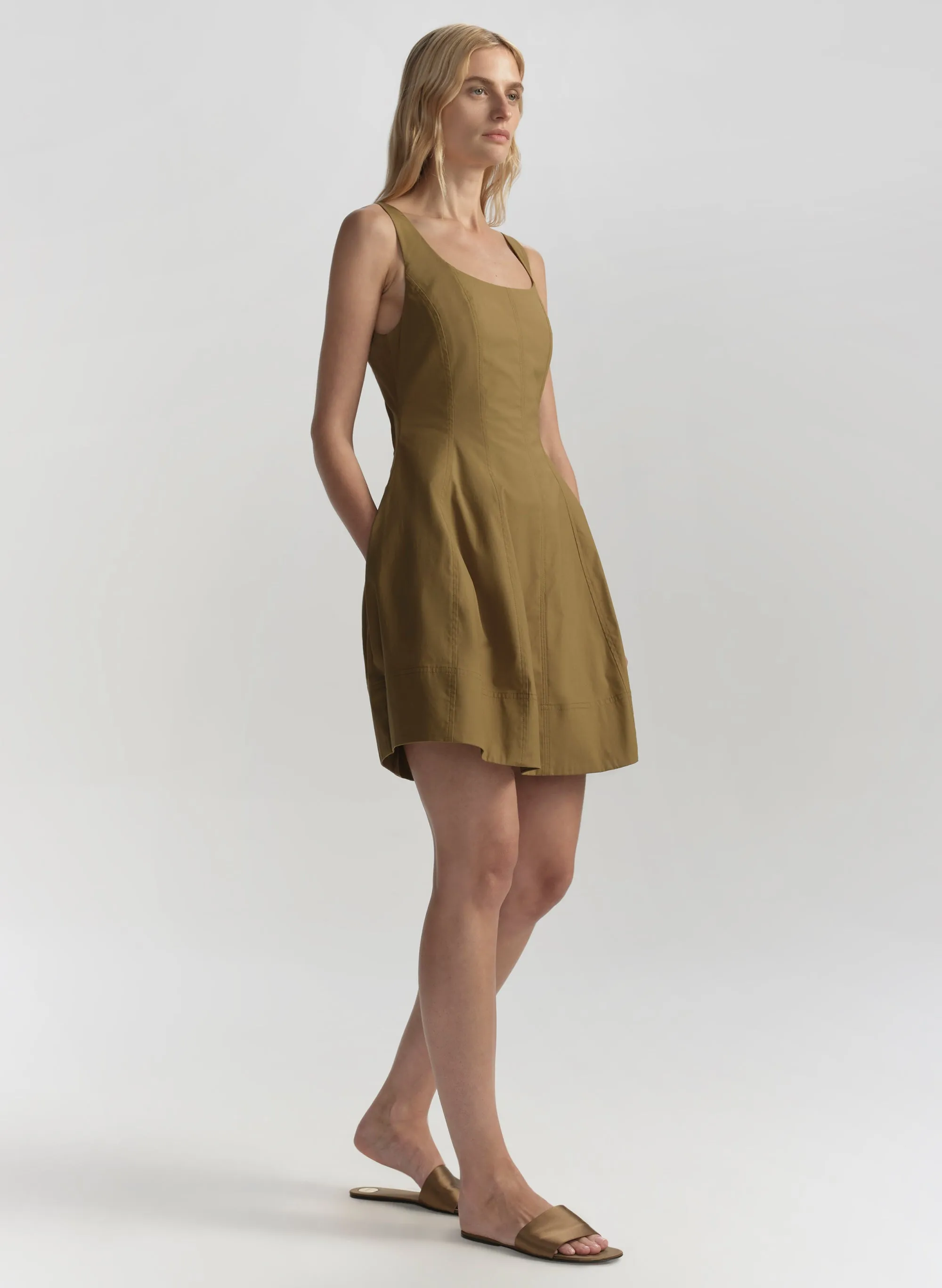 Vea Stretch Cotton Mini Dress sold by A.L.C. product image thumbnail 3