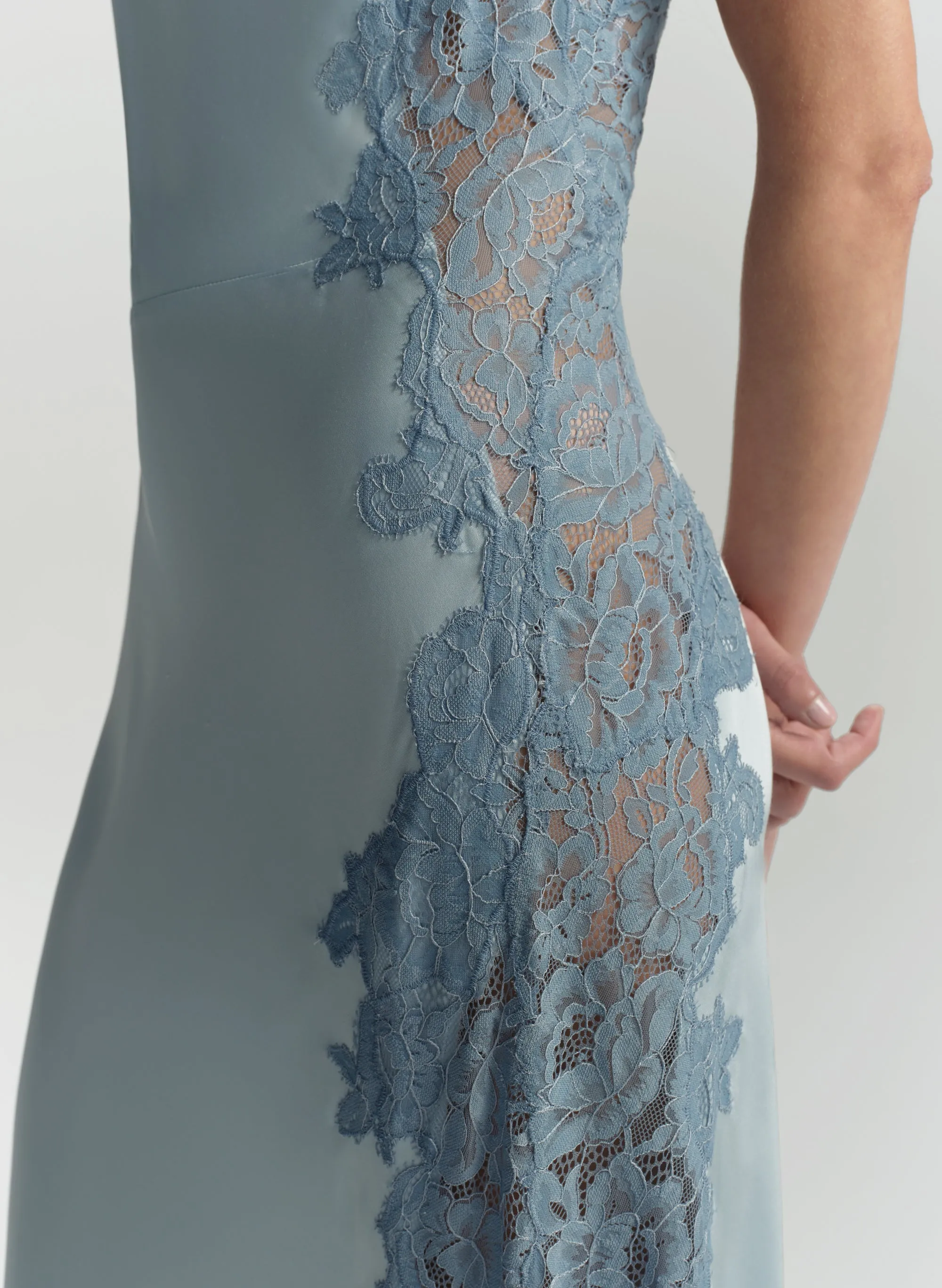 Lou Satin and Lace Midi Dress sold by A.L.C. product image thumbnail 2