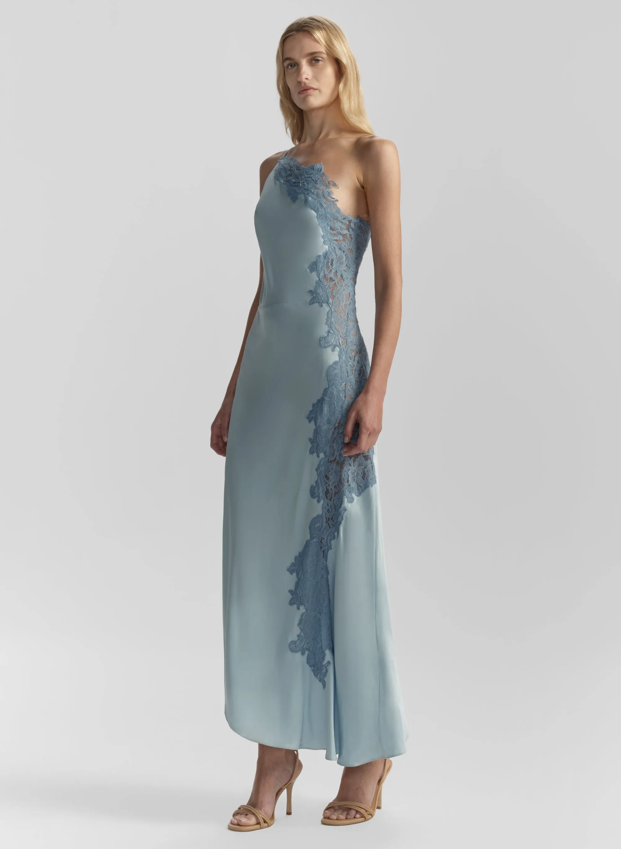 Lou Satin and Lace Midi Dress sold by A.L.C. product image thumbnail 4