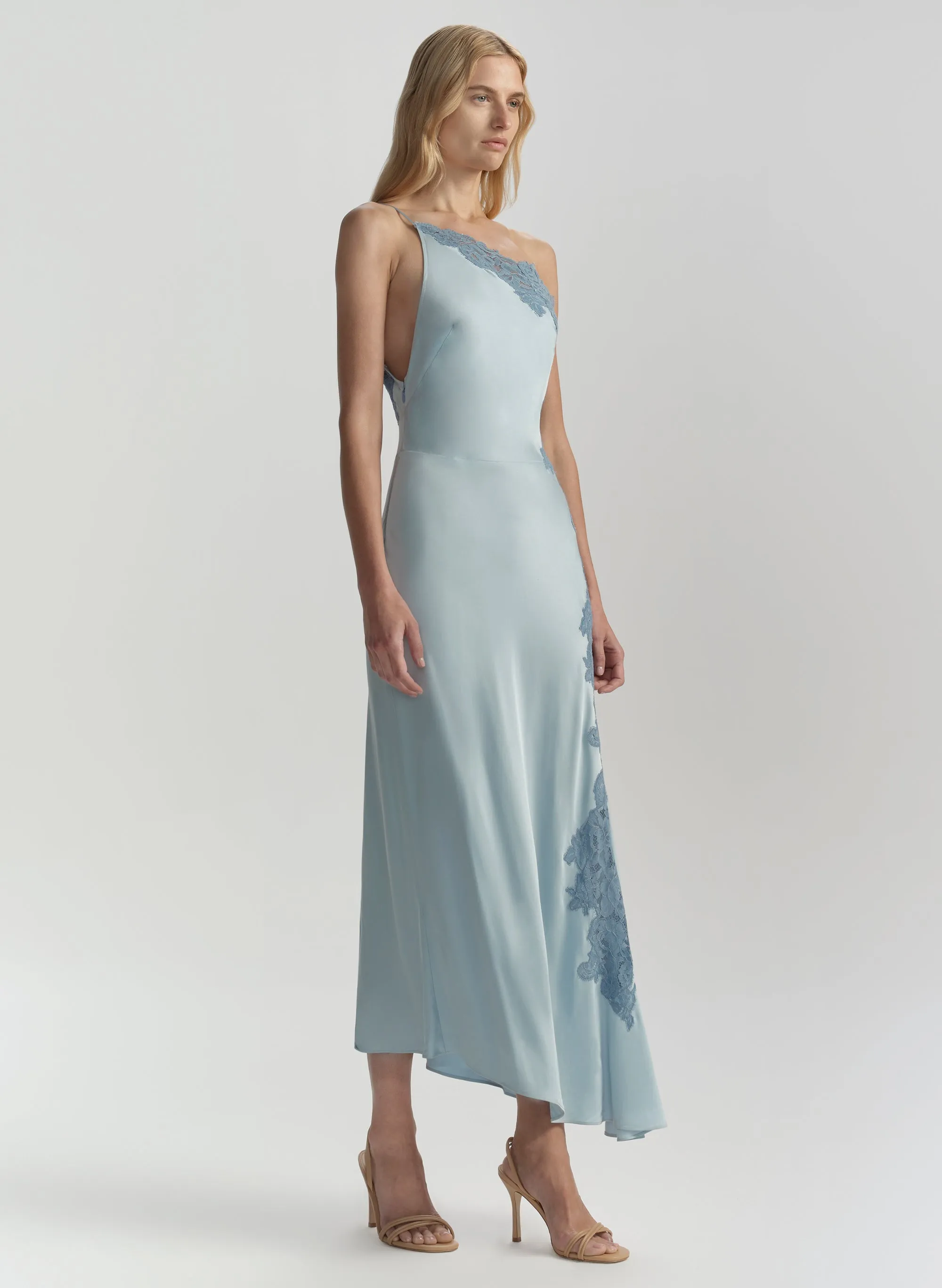 Lou Satin and Lace Midi Dress sold by A.L.C. product image thumbnail 3