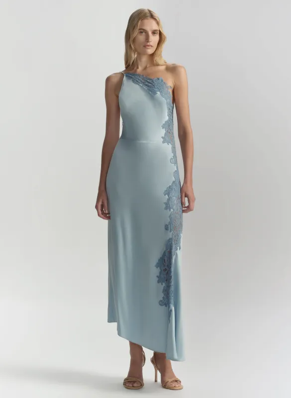 Lou Satin and Lace Midi Dress made by A.L.C.