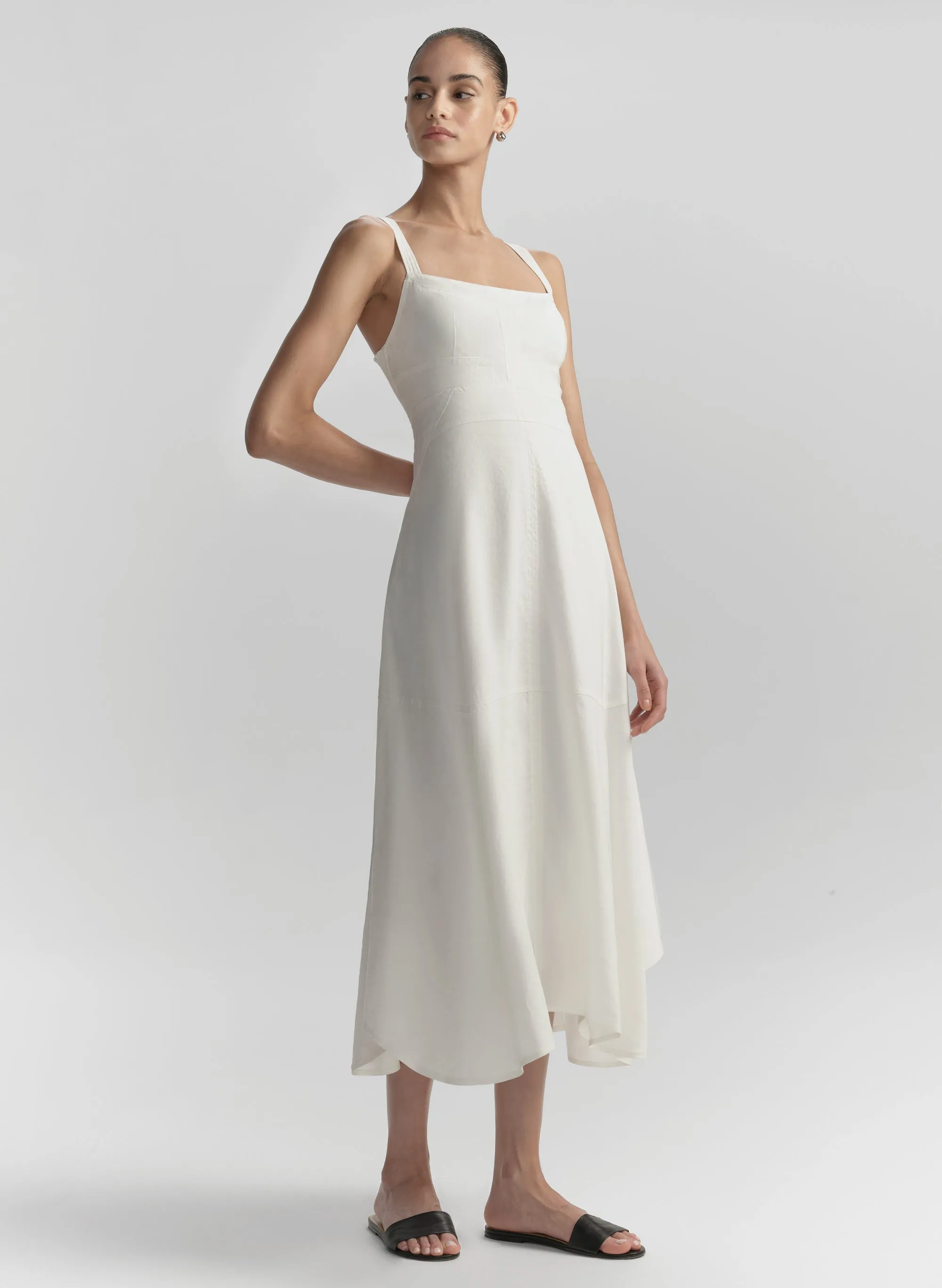 Harlow Linen Midi Dress sold by A.L.C. product image thumbnail 3