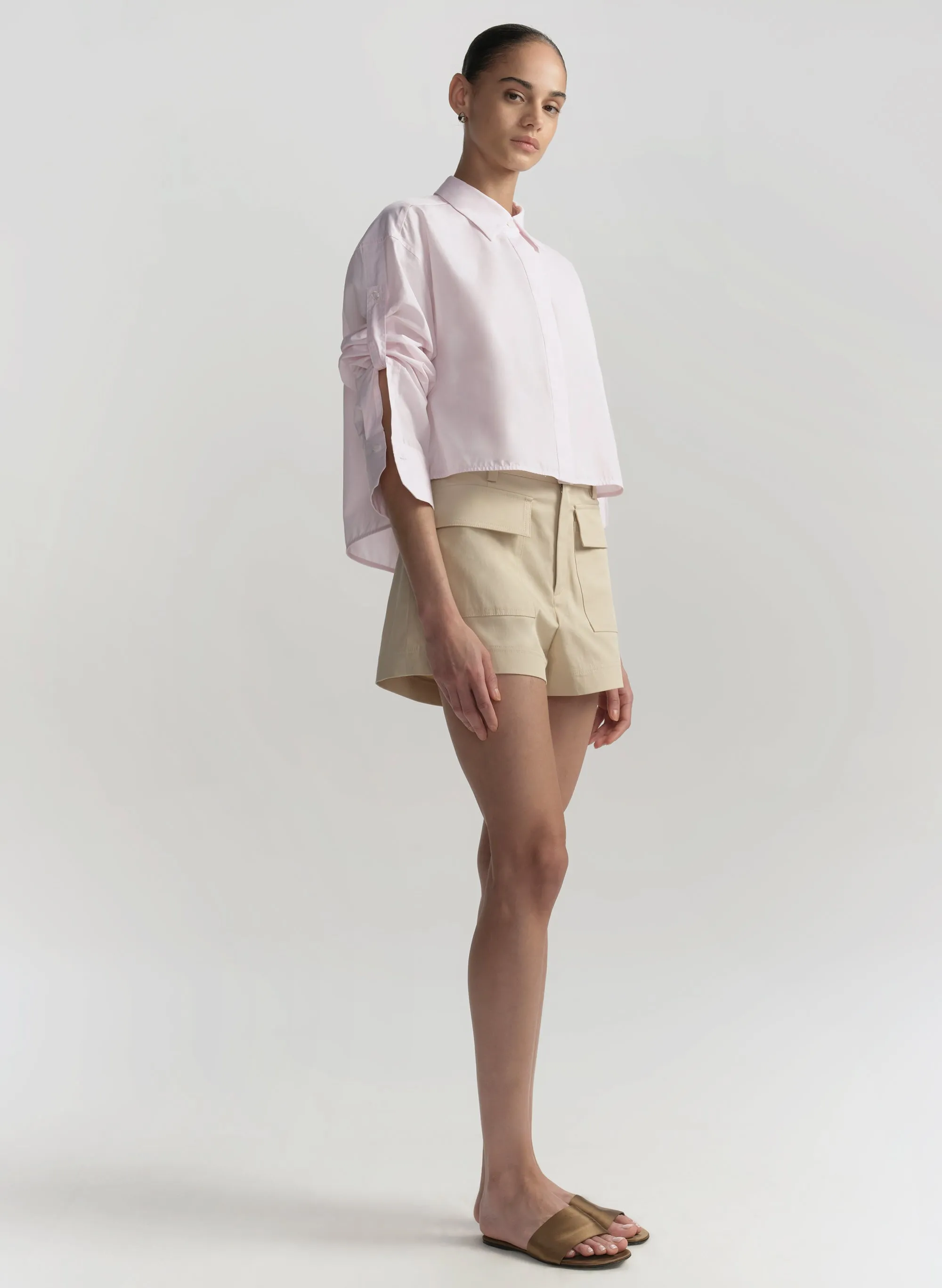 Maude Cropped Cotton Shirt sold by A.L.C. product image thumbnail 5