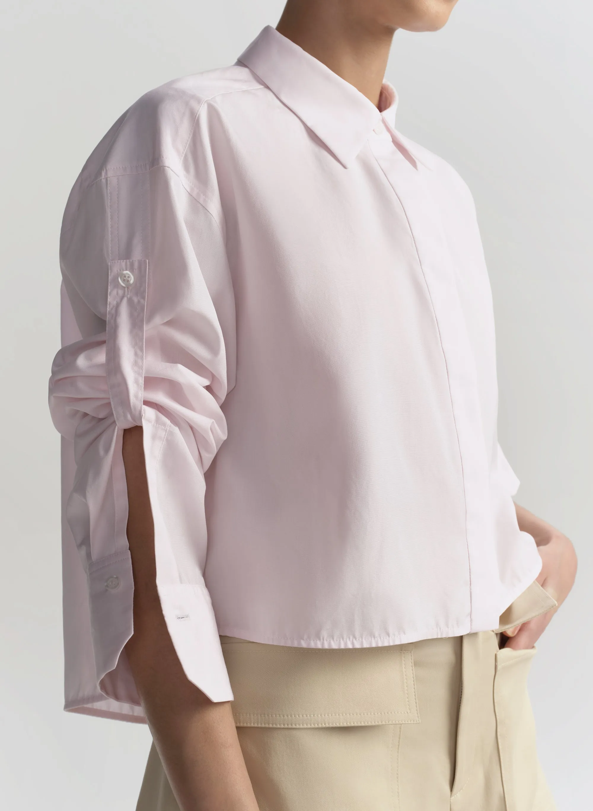 Maude Cropped Cotton Shirt sold by A.L.C. product image thumbnail 2