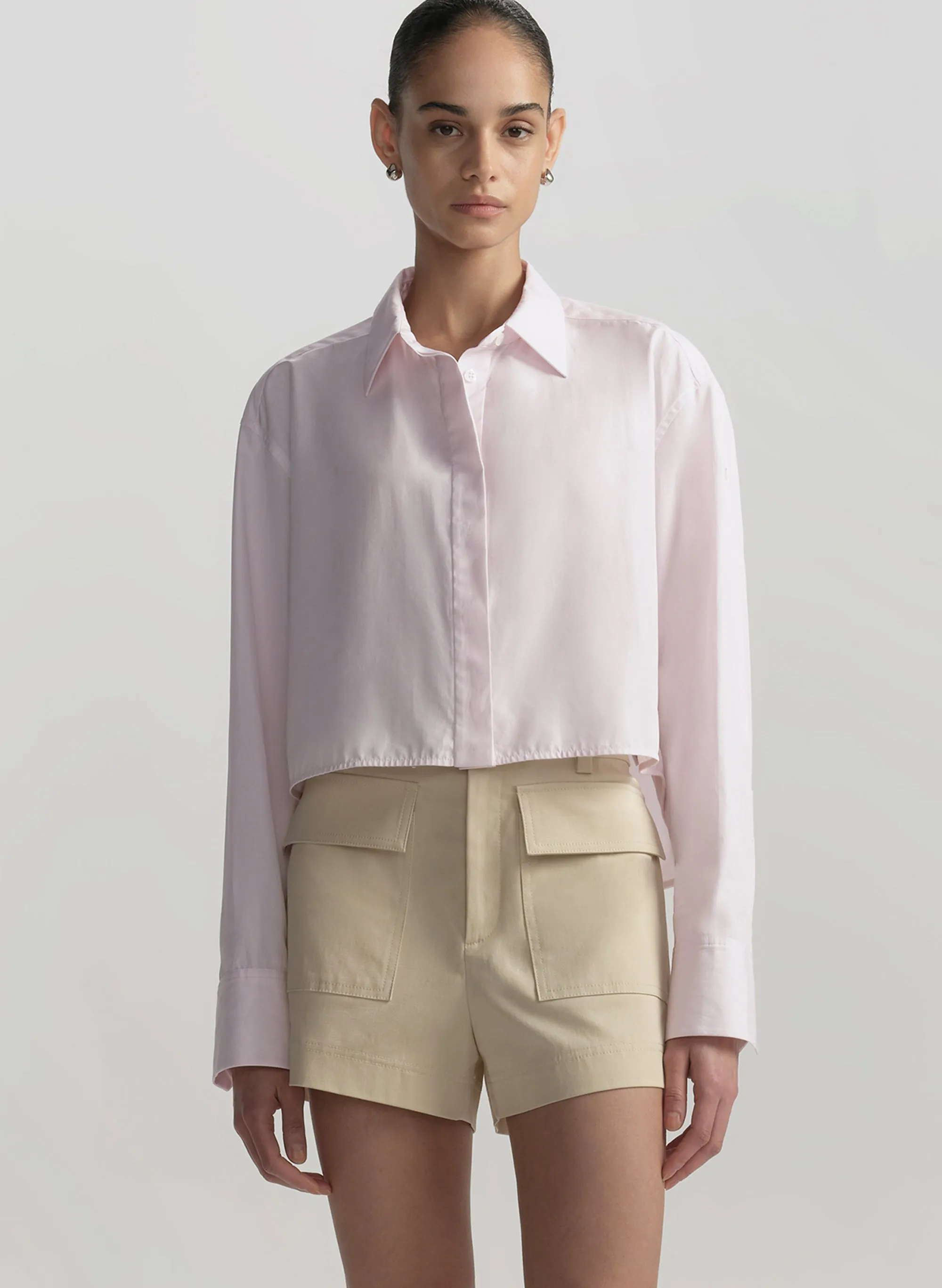 Maude Cropped Cotton Shirt sold by A.L.C.