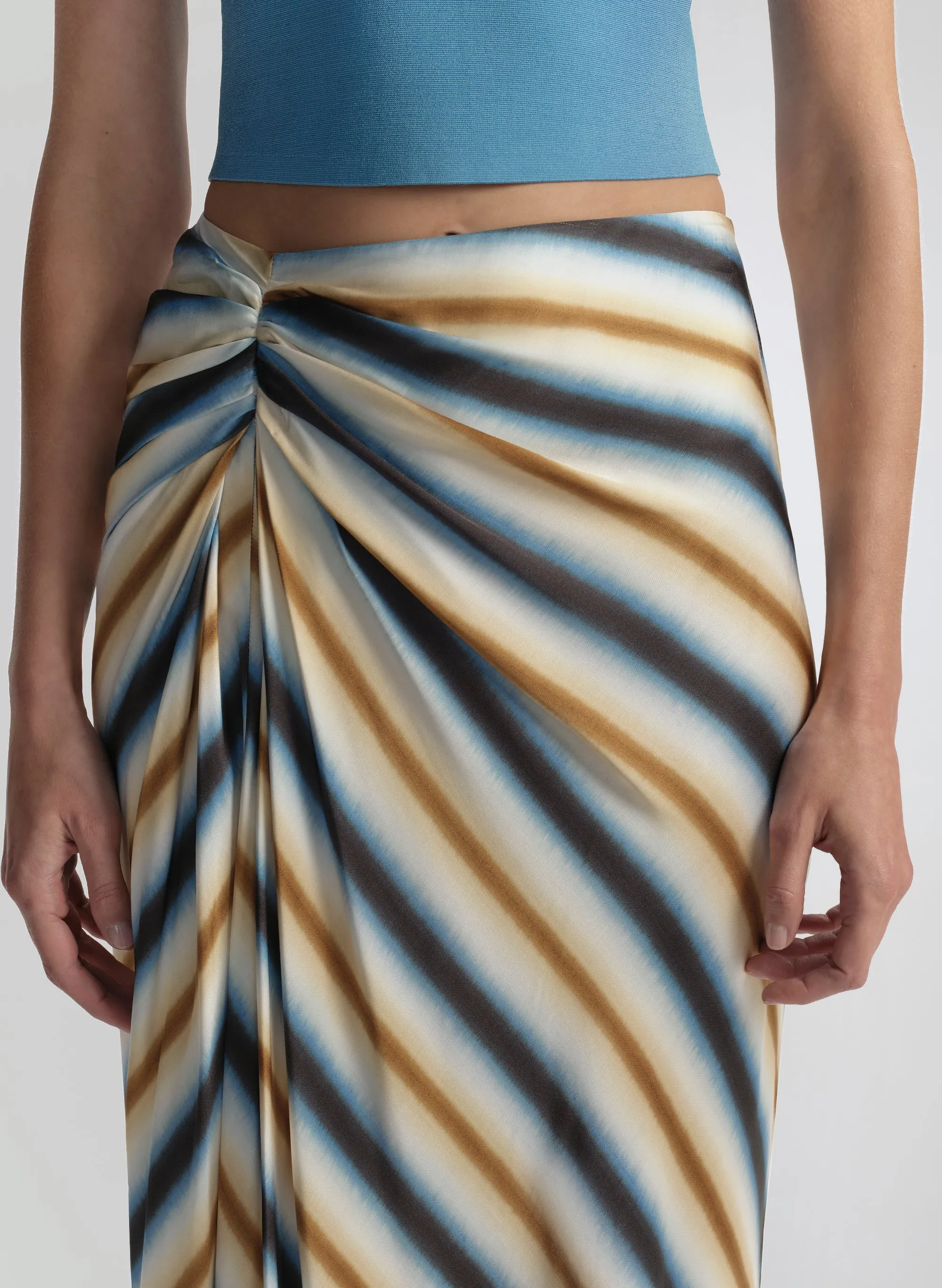 Jean Striped Midi Skirt sold by A.L.C. product image thumbnail 2