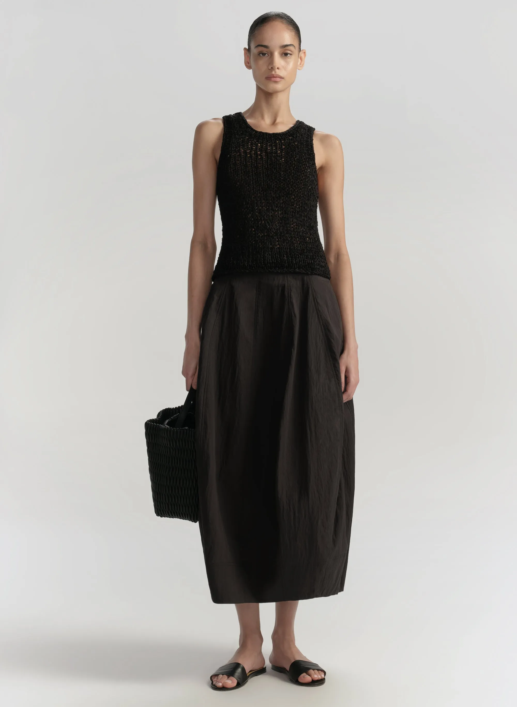 Veda Cotton Nylon Midi Skirt sold by A.L.C.