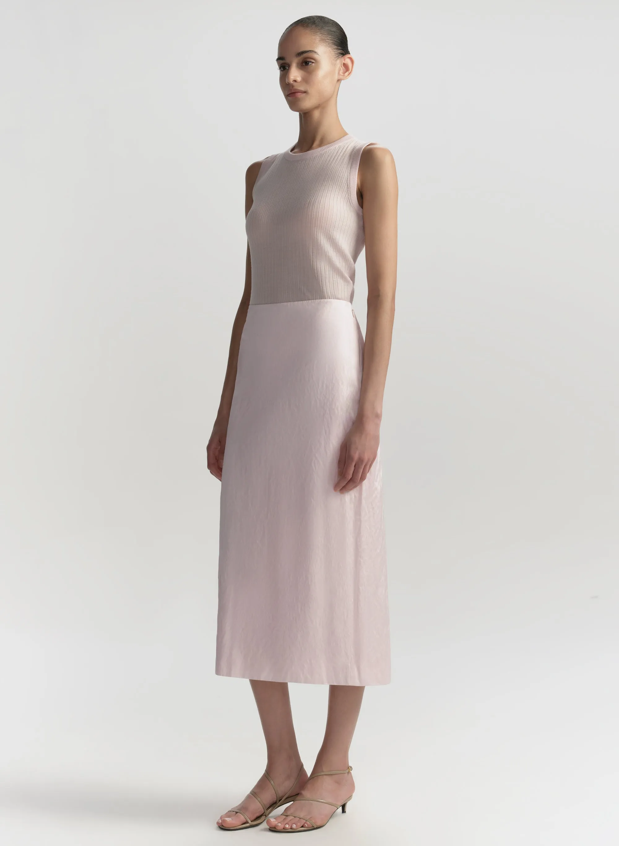 Phoebe Satin Midi Skirt sold by A.L.C. product image thumbnail 4