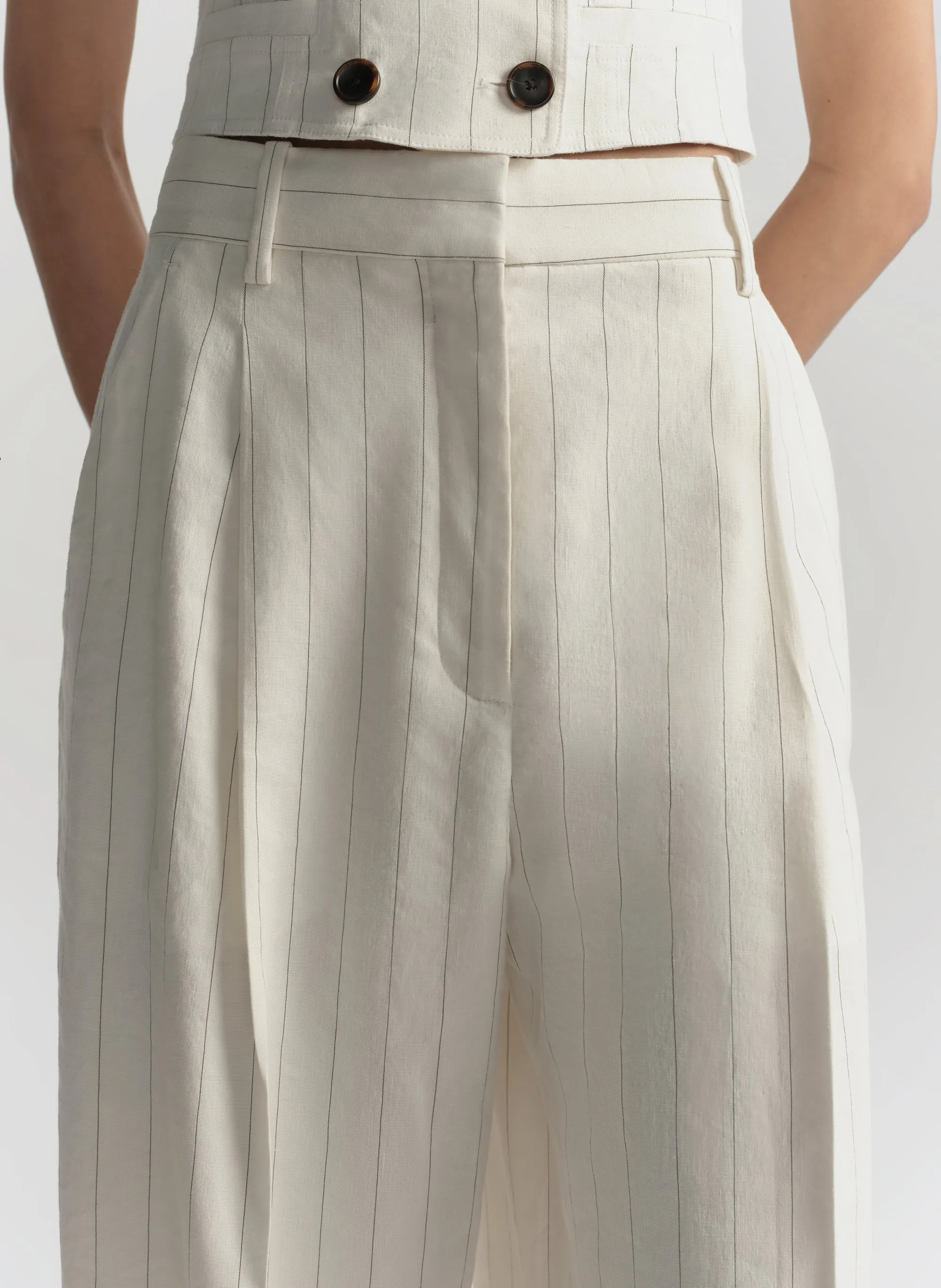 Winston Linen Pinstripe Pant sold by A.L.C. product image thumbnail 2