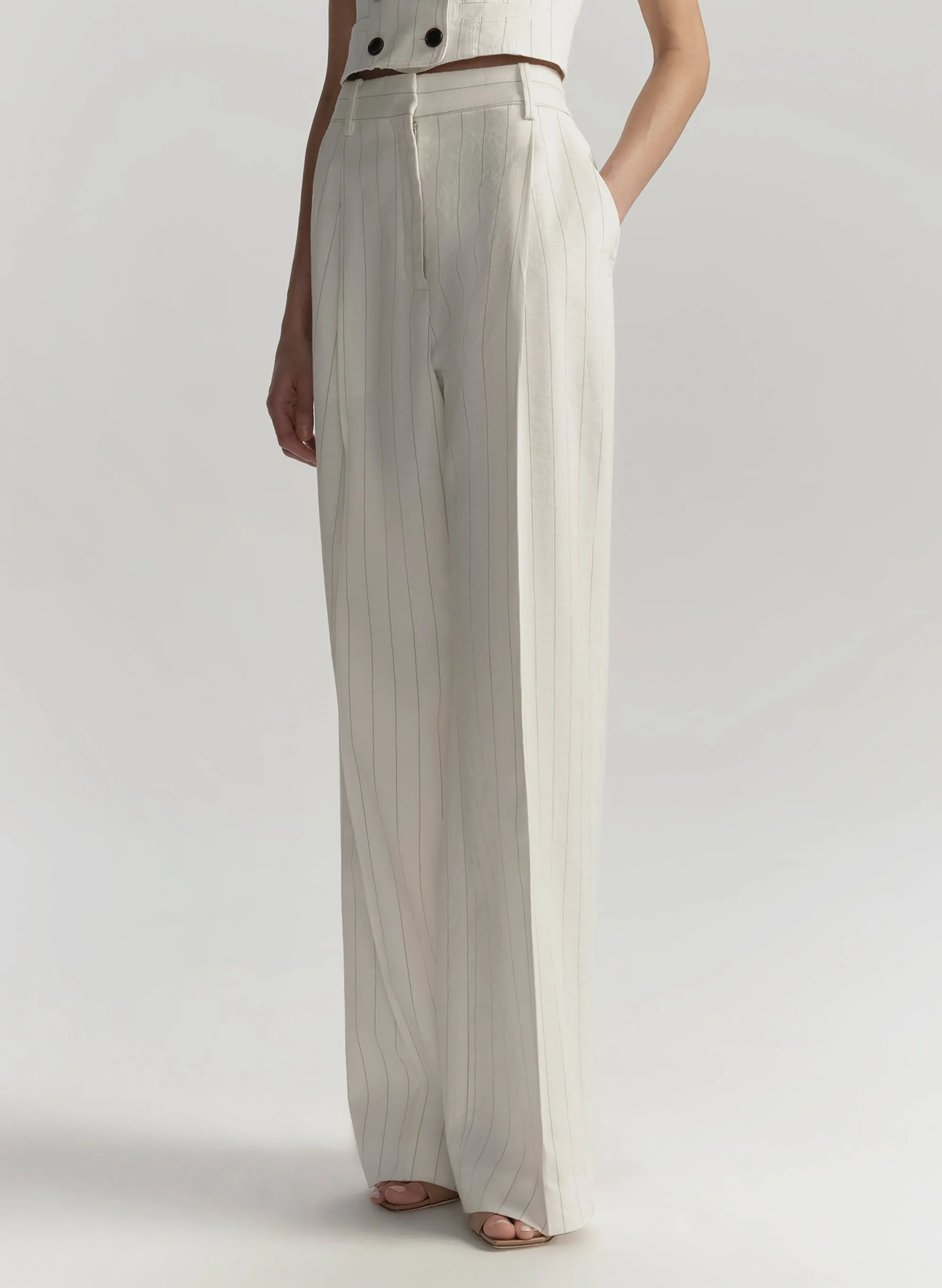 Winston Linen Pinstripe Pant sold by A.L.C. product image thumbnail 4