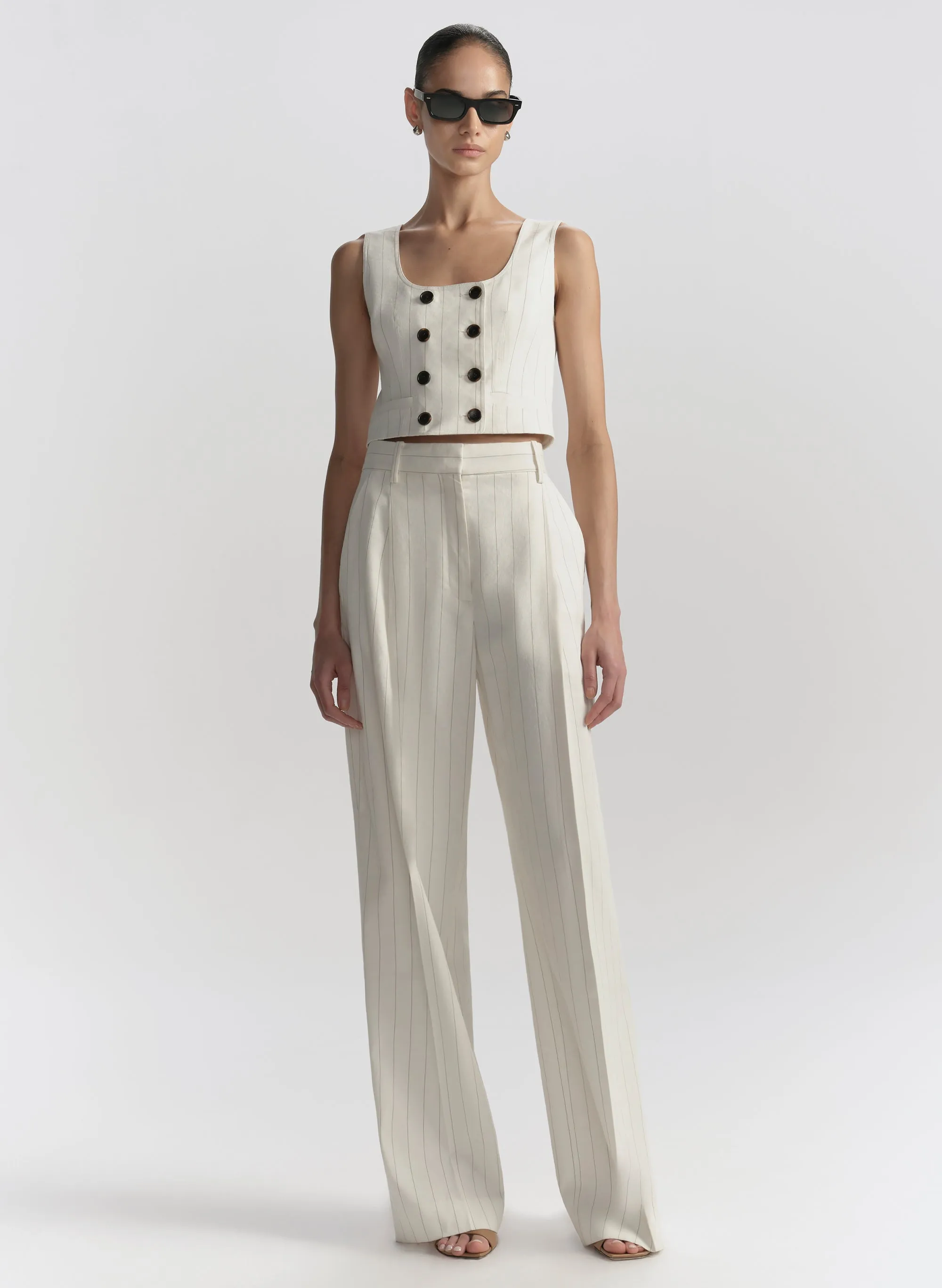 Winston Linen Pinstripe Pant sold by A.L.C.